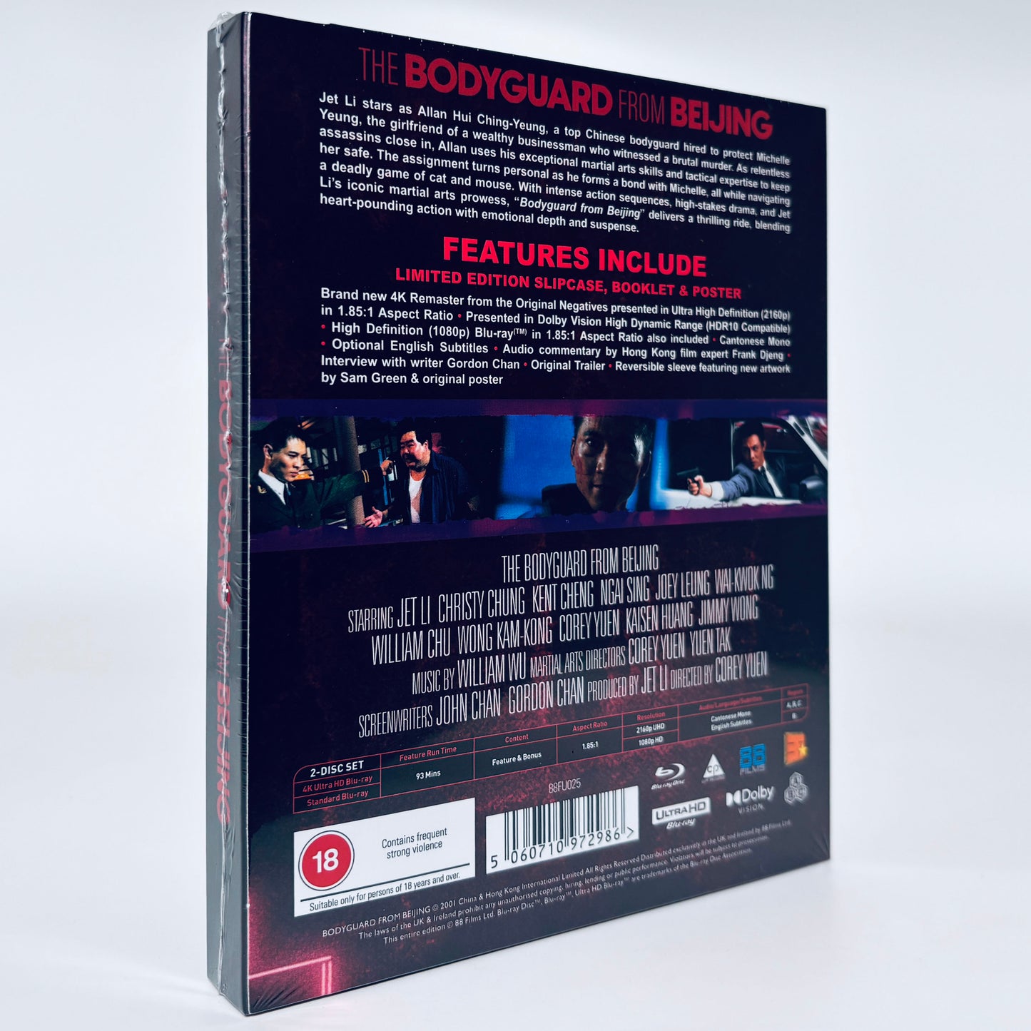 Bodyguard From Beijing Jet Li 4K UHD Blu-ray 88 Films Ultra HD Corey Yuen