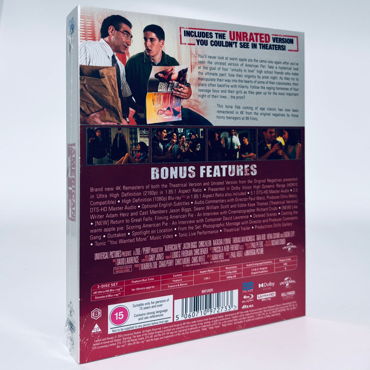 American Pie 4K UHD Blu-ray Ultra HD 1999 88 Films Jason Biggs