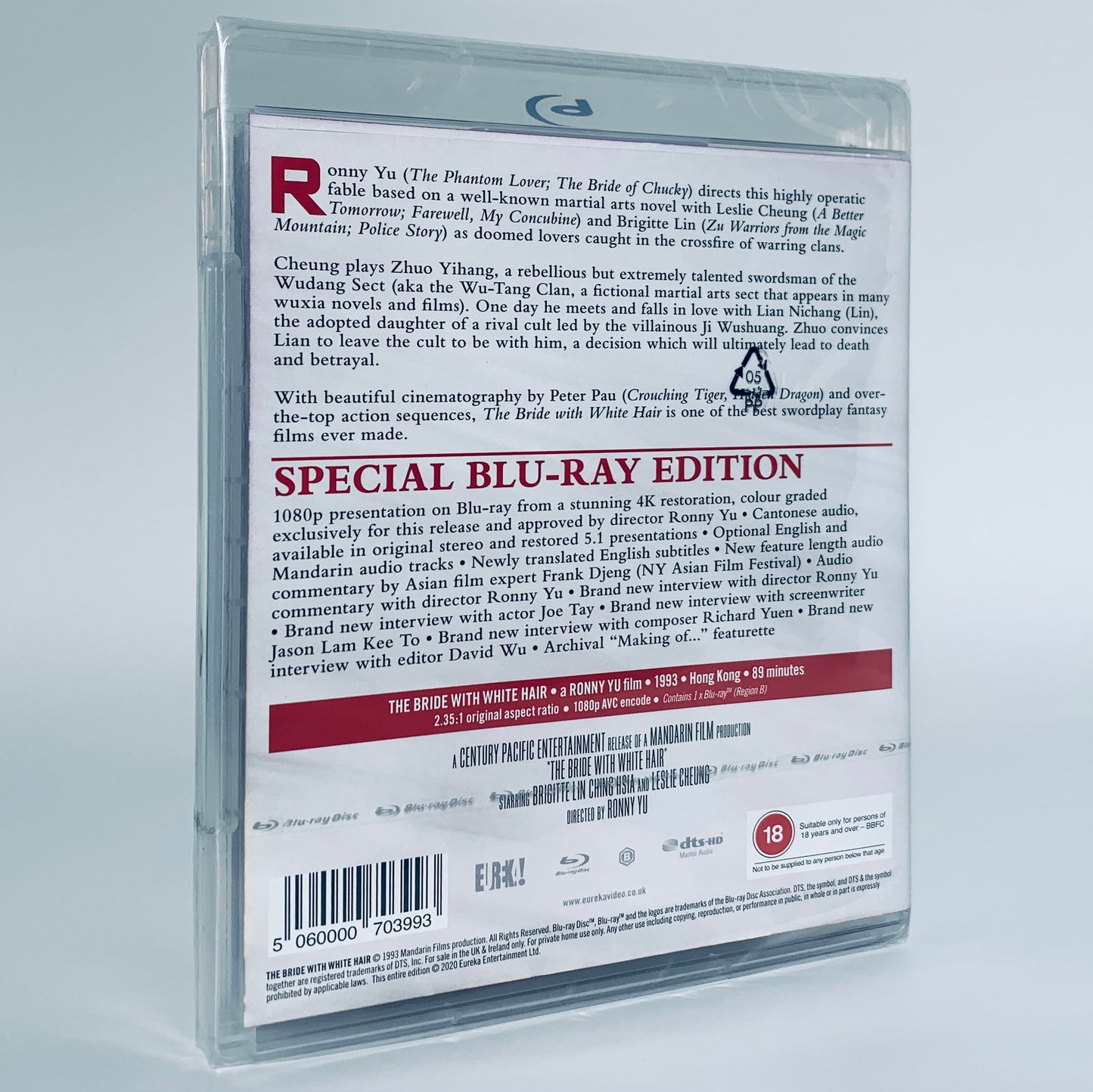 The Bride with White Hair Blu-ray Eureka UK Region B Leslie Cheung Brigitte Lin