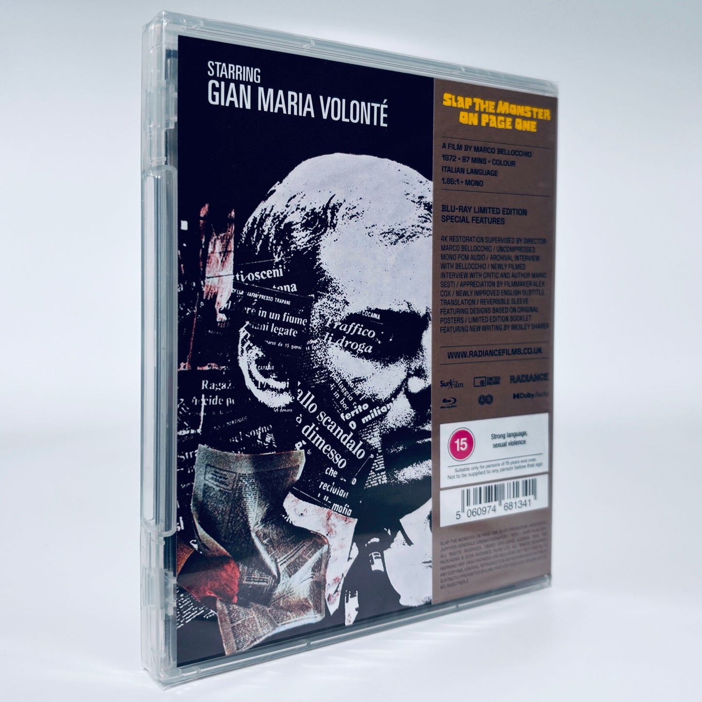 Slap the Monster on Page One Blu-ray 1972 Radiance Marco Bellocchio