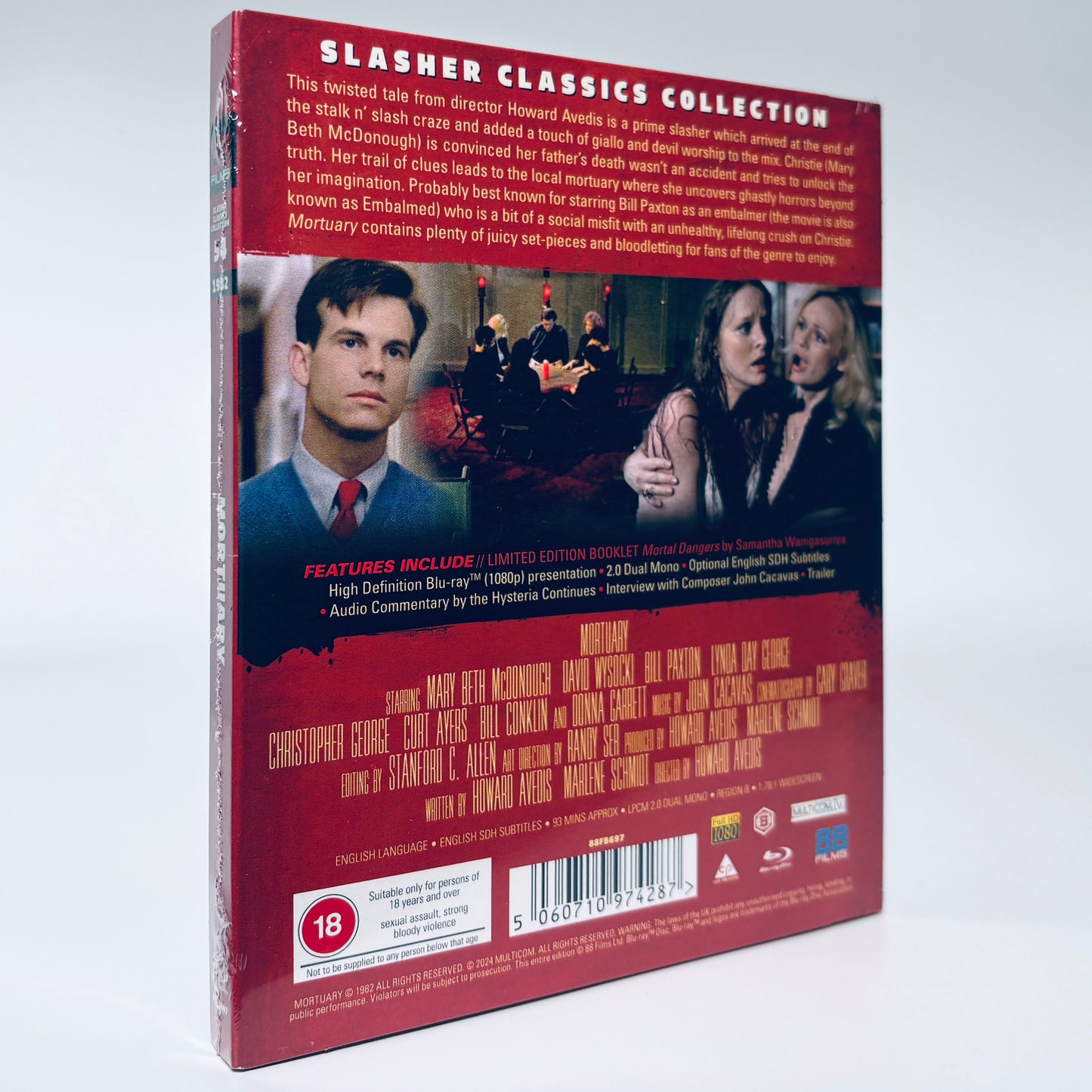 Mortuary 1982 Blu-ray Embalmed Bill Paxton 88 Films UK Howard Avedis