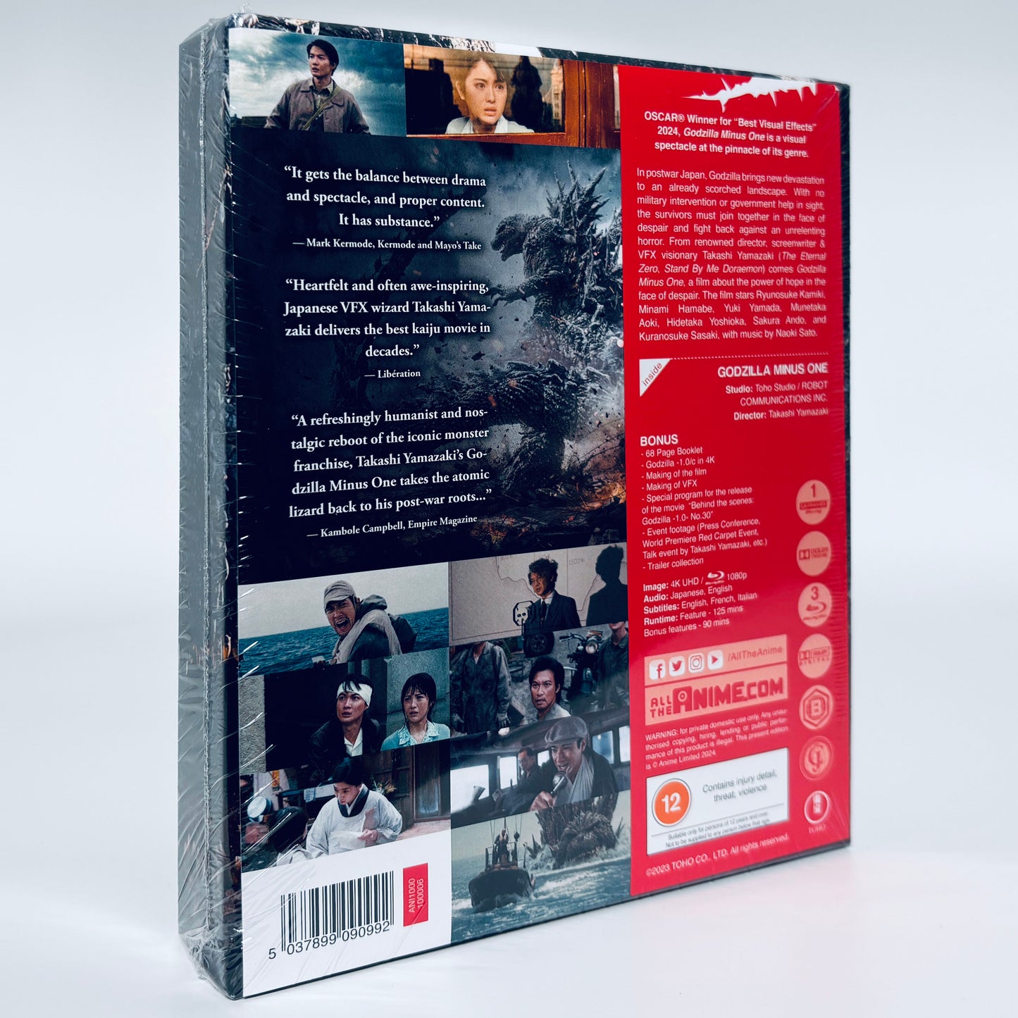 Godzilla Minus One 4K Ultra HD Blu-ray UHD Anime Ltd Deluxe Edition Color