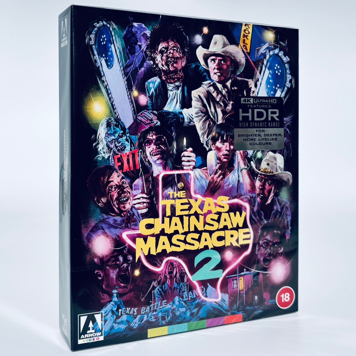 The Texas Chainsaw Massacre Part 2 II 4K Ultra HD Blu-ray Arrow Tobe Hooper 1986