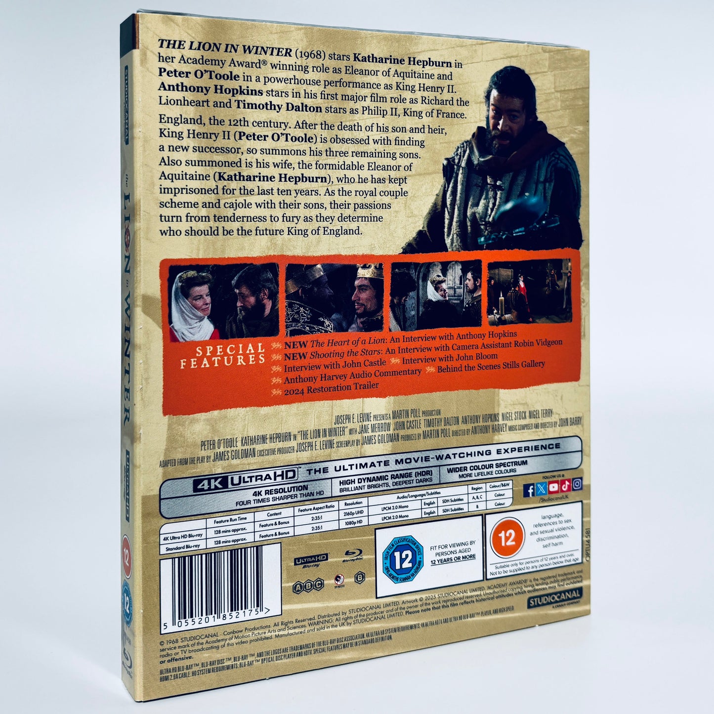 The Lion in Winter 4K Ultra HD Blu-ray 1968 Studio Canal UK Anthony Harvey