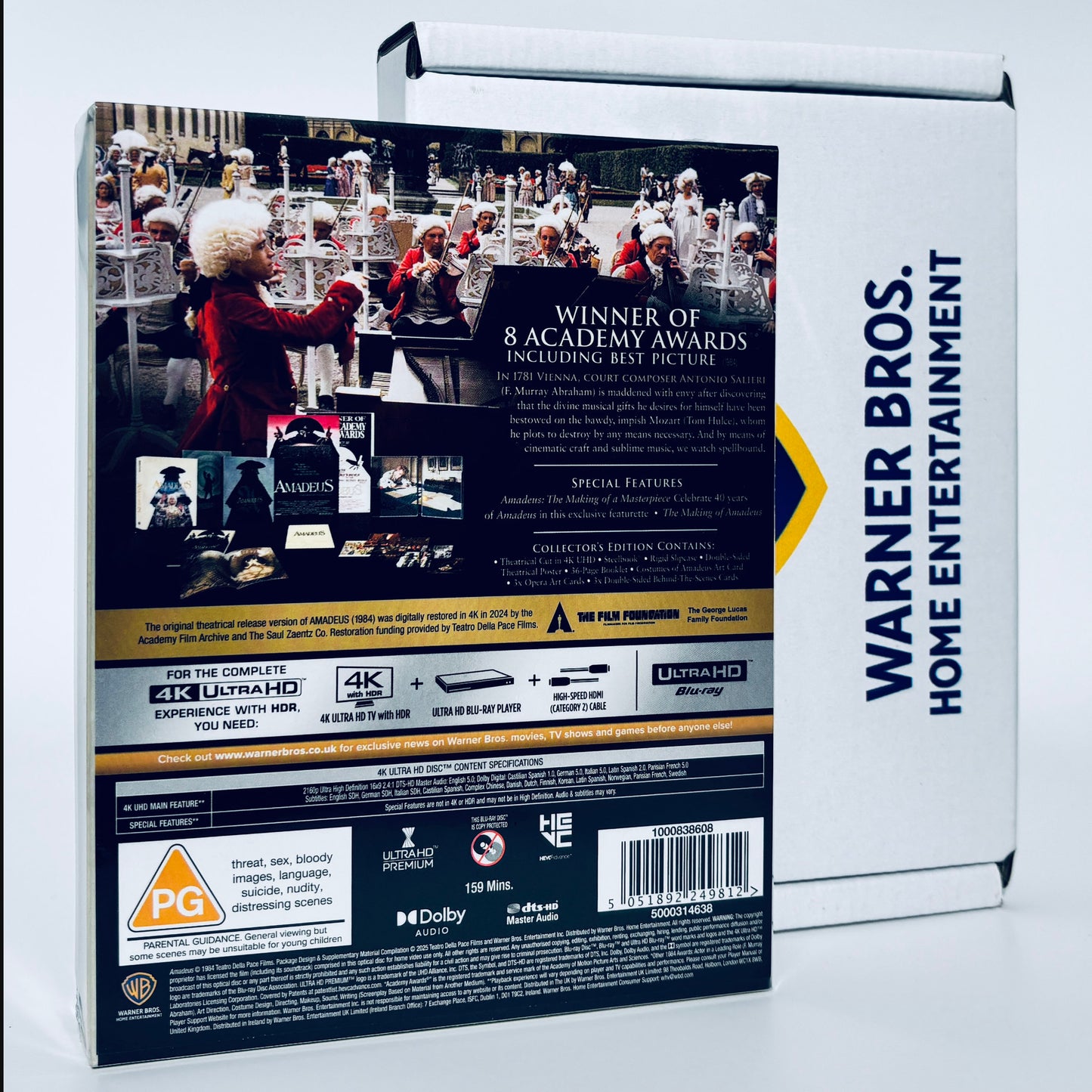 Amadeus 4K Ultra HD Blu-ray SteelBook Warner Steel Book Milos Forman
