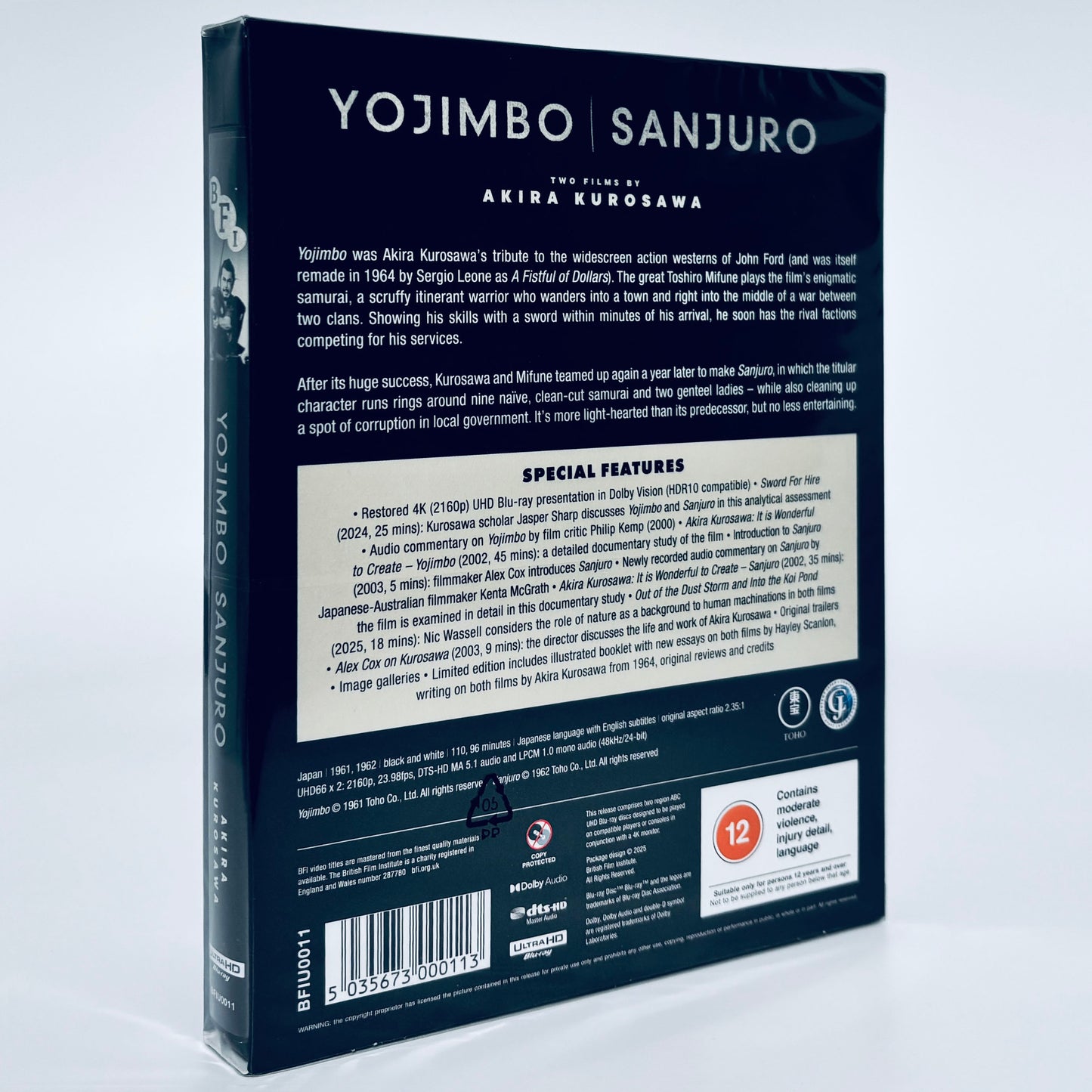 Yojimbo Sanjuro 4K Ultra HD Blu-ray Akira Kurosawa BFI British Film Institute
