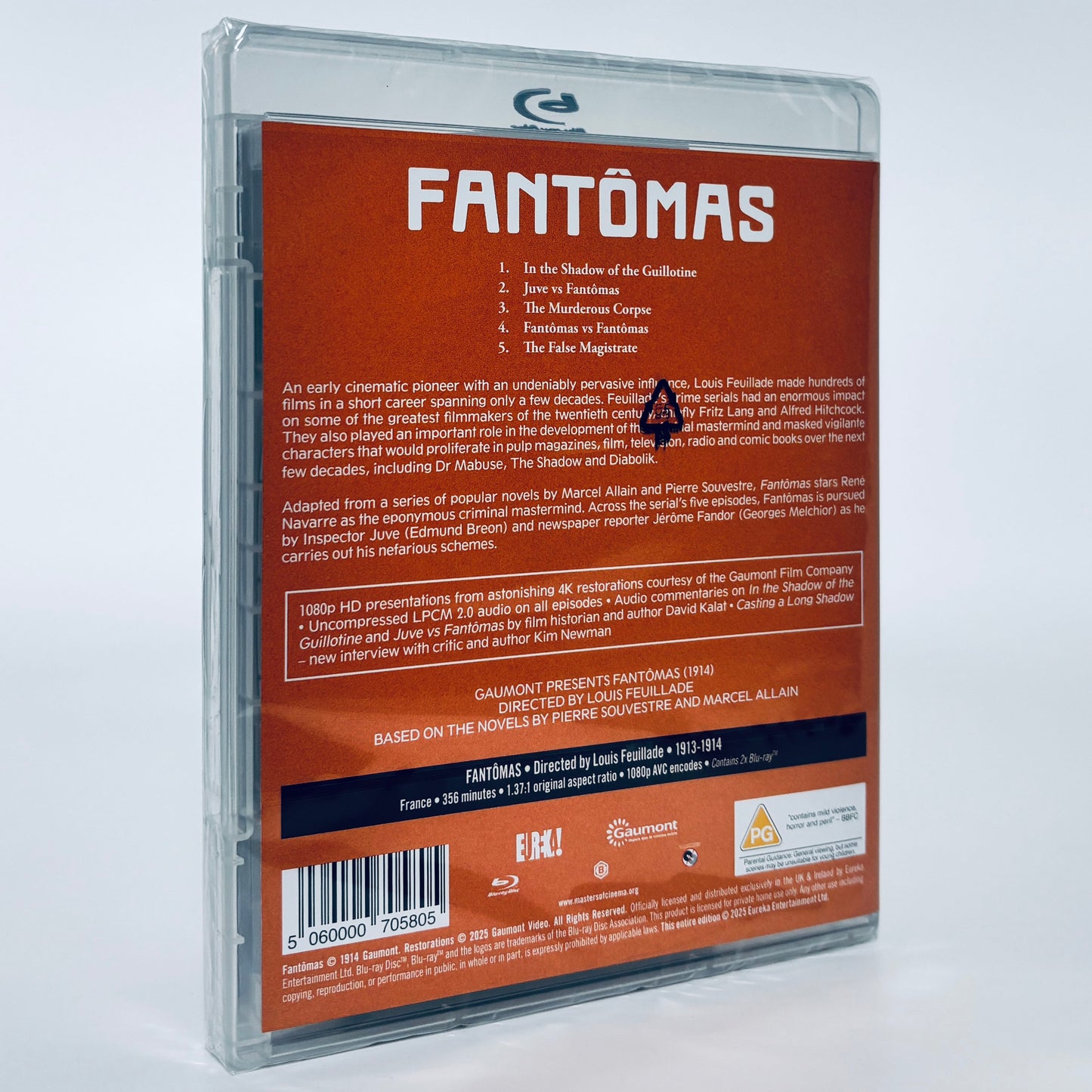 Fantomas Blu-ray 2-Disc Eureka Louis Feuillade 1913 1914 René Navarre