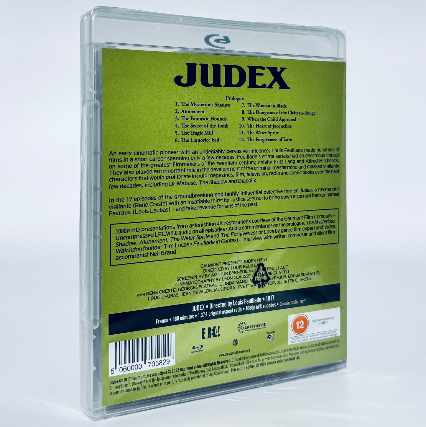 Judex Blu-ray 2-Disc Eureka Louis Feuillade 1917 René Cresté