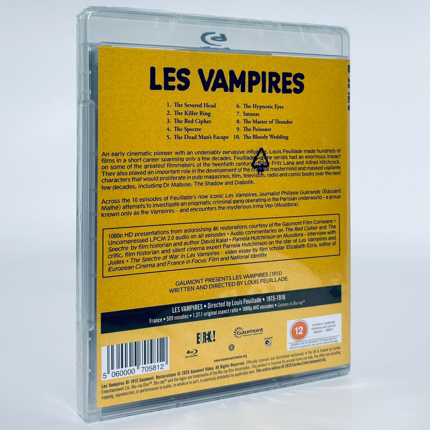 Les Vampires Blu-ray 3-Disc Eureka Louis Feuillade 1915 1916 Édouard Mathé