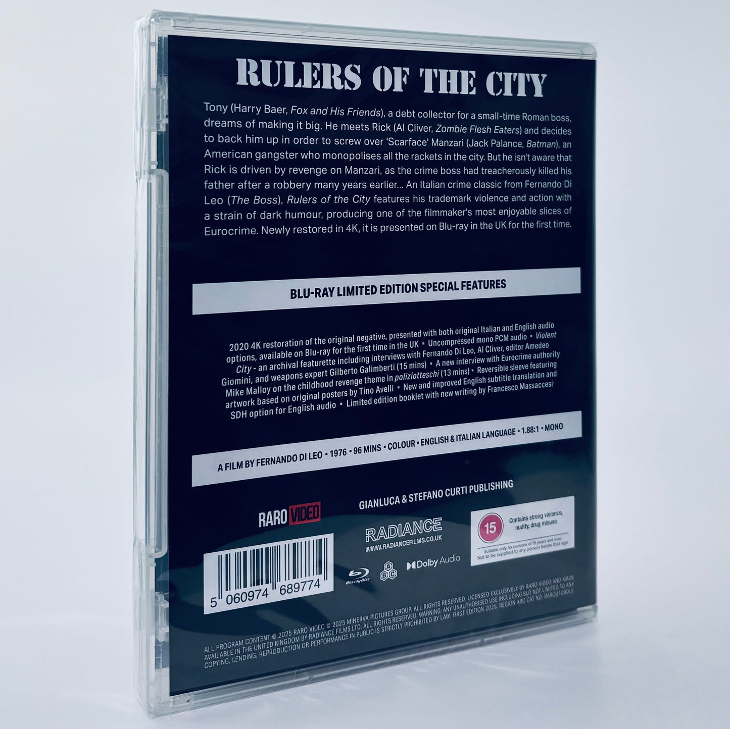 Rulers of the City Blu-ray Raro Video Radiance Mister Scarface Fernando di Leo