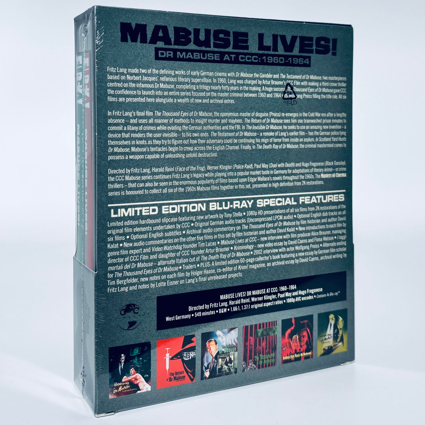 Mabuse Lives Blu-ray Eureka Dr Mabuse Return Invisible Testament Scotland Yard