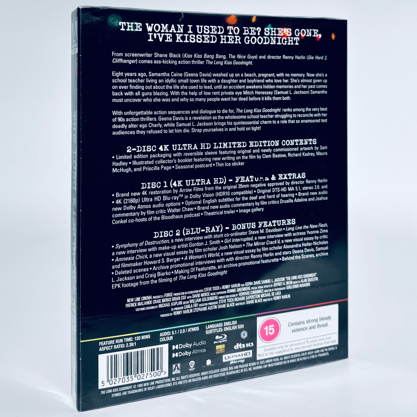 Long Kiss Goodnight Arrow UHD 4K Ultra HD Blu-ray Renny Harlin Geena Davis