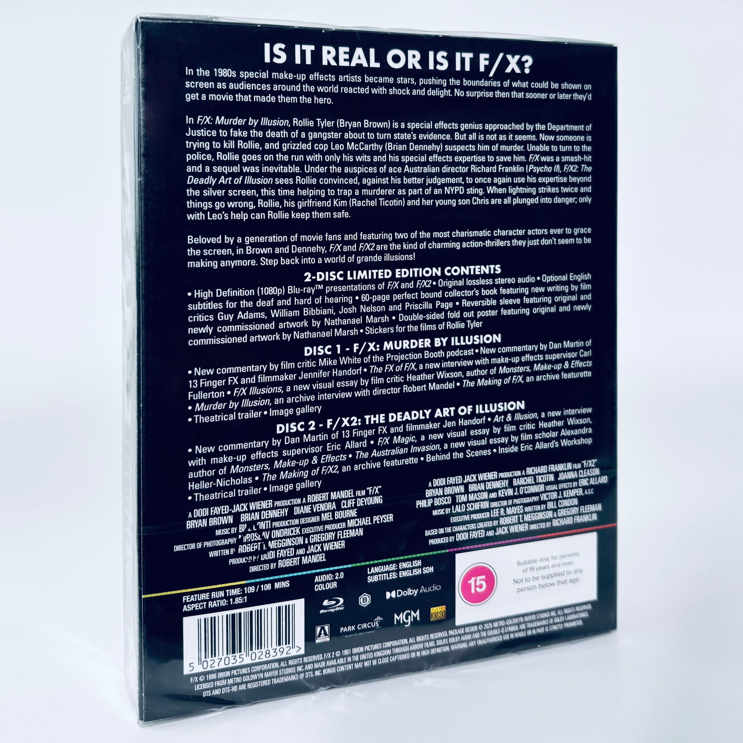 FX Murder by Illusion FX 2 The Deadly Art of Illusion Blu-ray Arrow Films F/X II