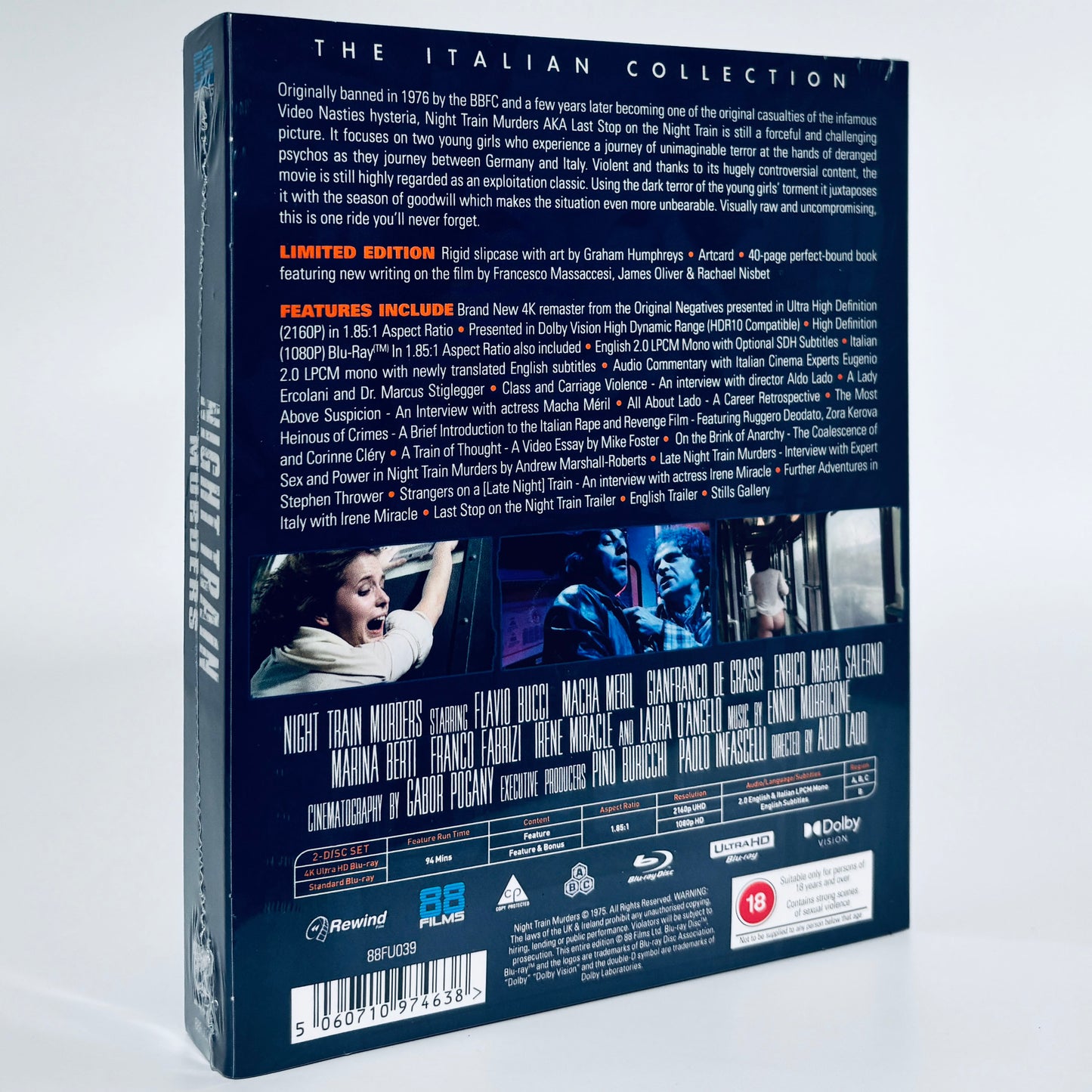 Night Train Murders 4K Ultra HD Blu-ray 88 Films UHD Last Stop on the Trains