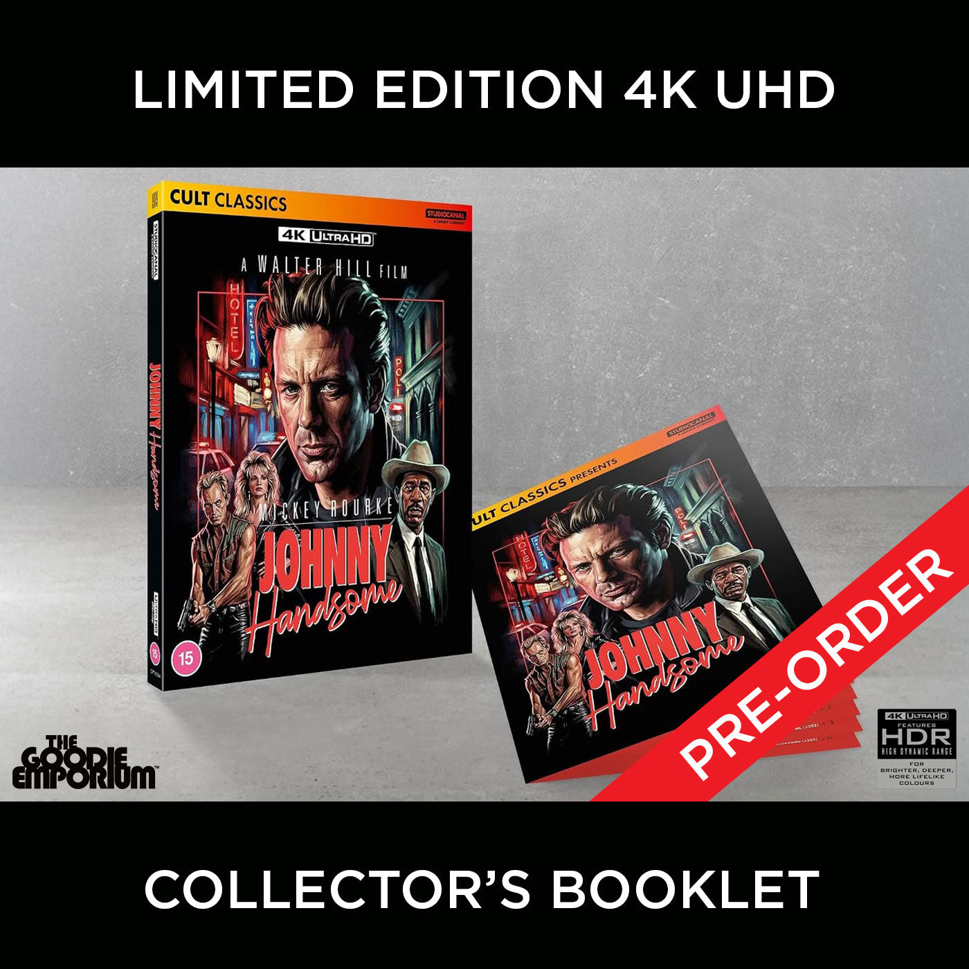 Johnny Handsome 4K Ultra HD Blu-ray 1990 Studio Canal Walter Hill Mickey Rourke