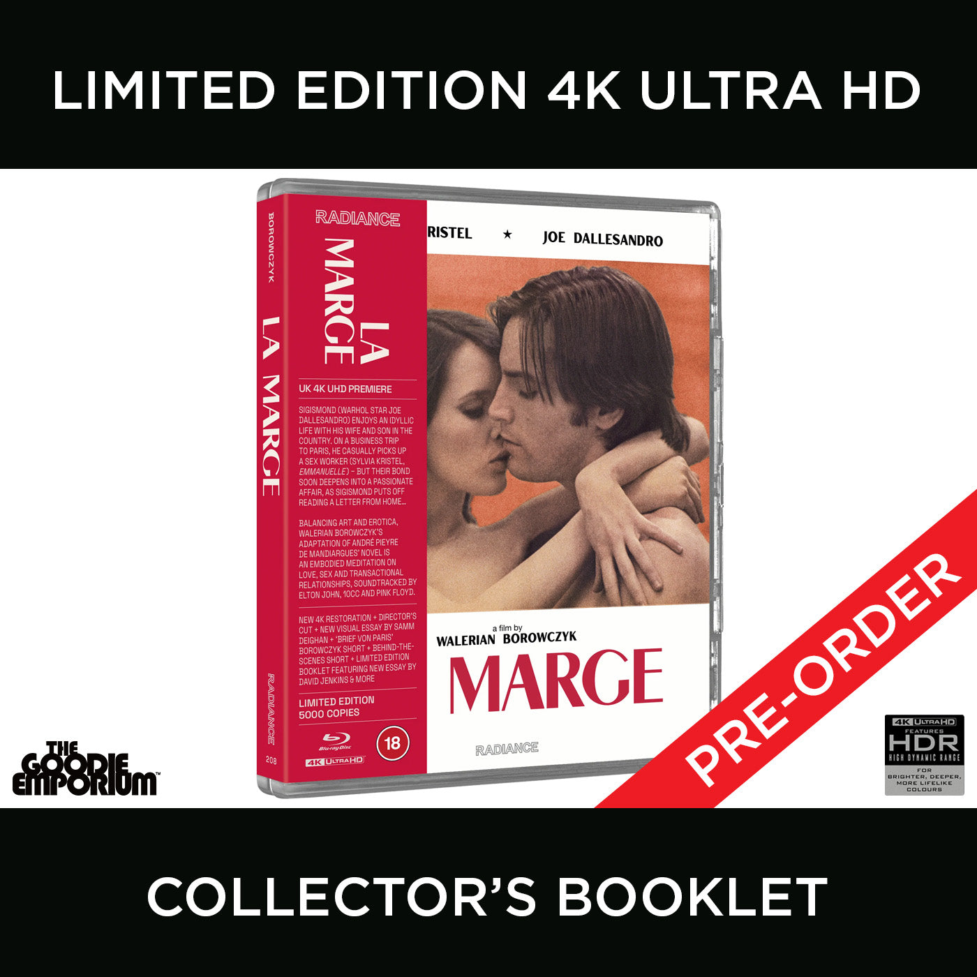 La marge The Margin 4K Ultra HD Blu-ray Radiance Streetwalker Emmanuelle 77 1976