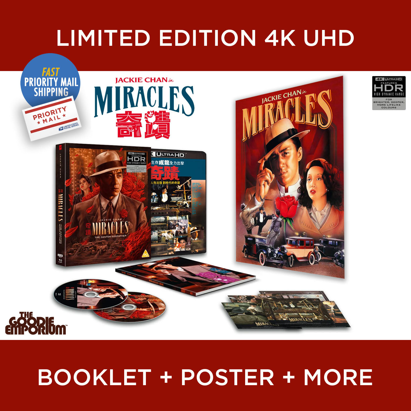 Miracles 4K UHD Blu-ray Jackie Chan 88 Films Ultra HD Me Canton and Lady Rose