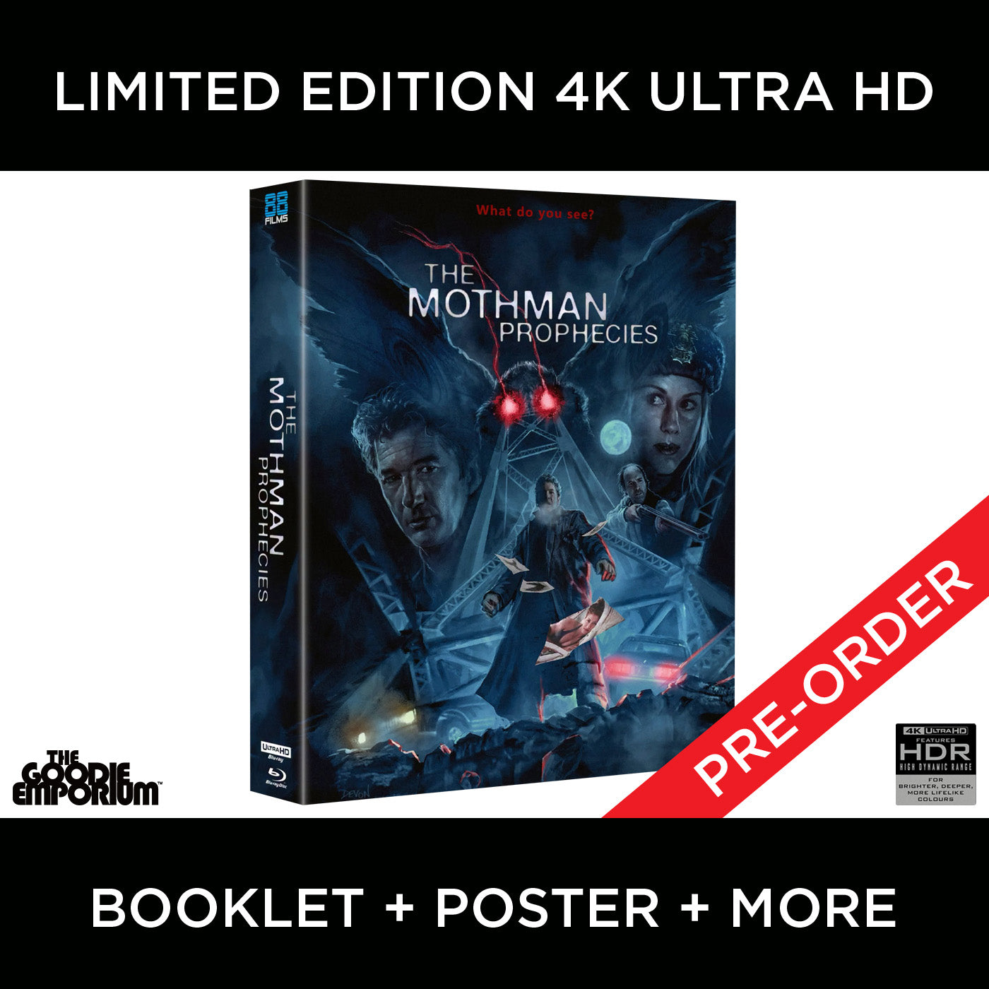 The Mothman Prophecies 4K UHD Blu-ray 88 Films Ultra HD Mark Pellington Richard Gere Moth man