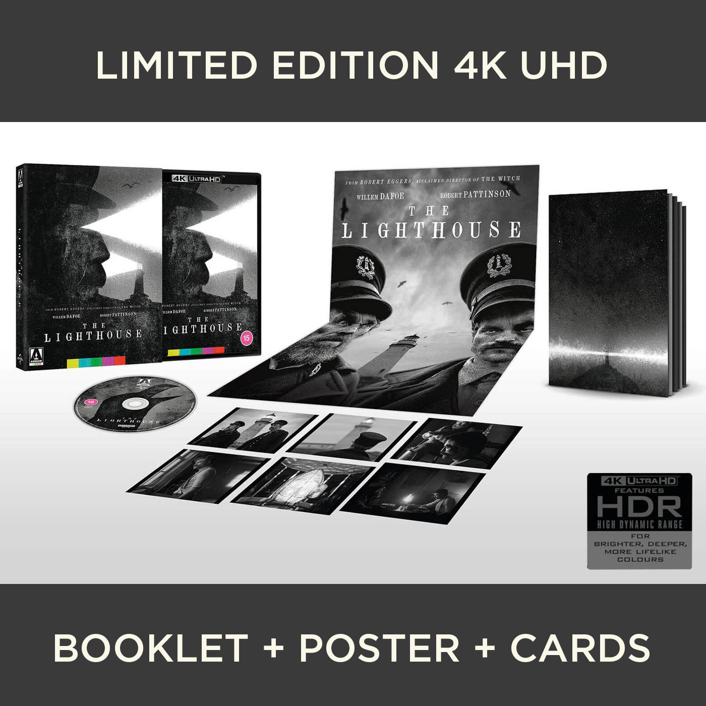 The Lighthouse Limited UHD 4K Arrow Films Ultra HD Blu-ray UK Willem Dafoe Light House Robert Pattinson Robert Eggers