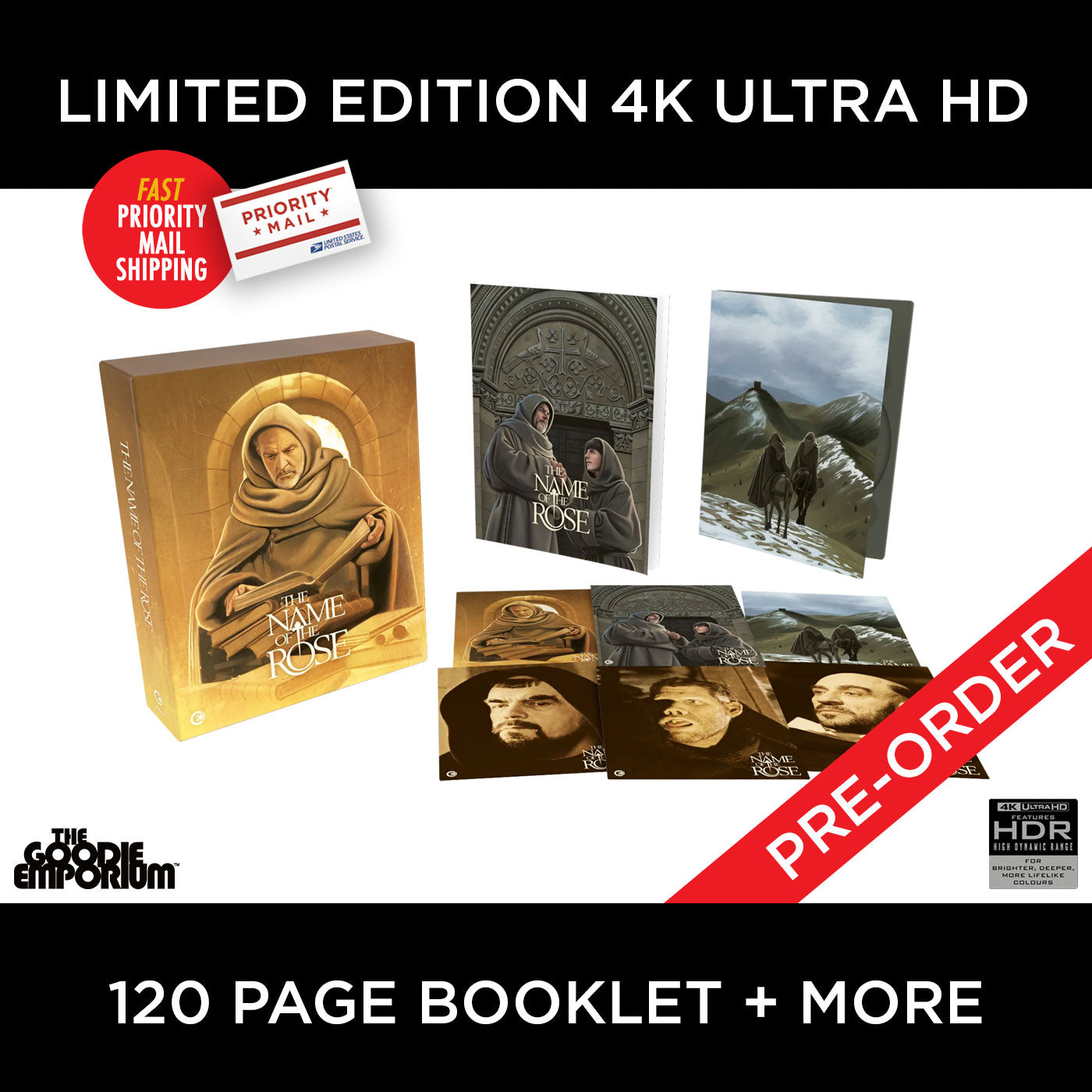 The Name of the Rose 4K Ultra HD Blu-ray 1986 Second Sight Limited Jean-Jacques Annaud Sean Connery