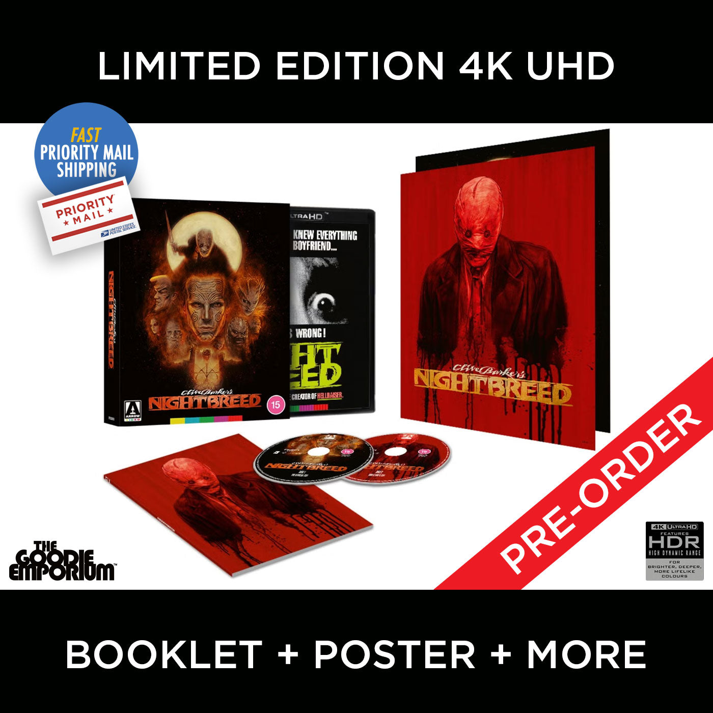Nightbreed 4K Ultra HD 1990 Clive Barker Blu-ray Arrow Night breed