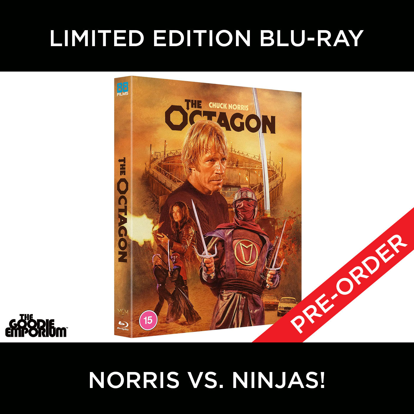 The Octagon Blu-ray 1980 88 Films Chuck Norris Ninja Lee Van Cleef Tadashi Yamashita Richard Norton