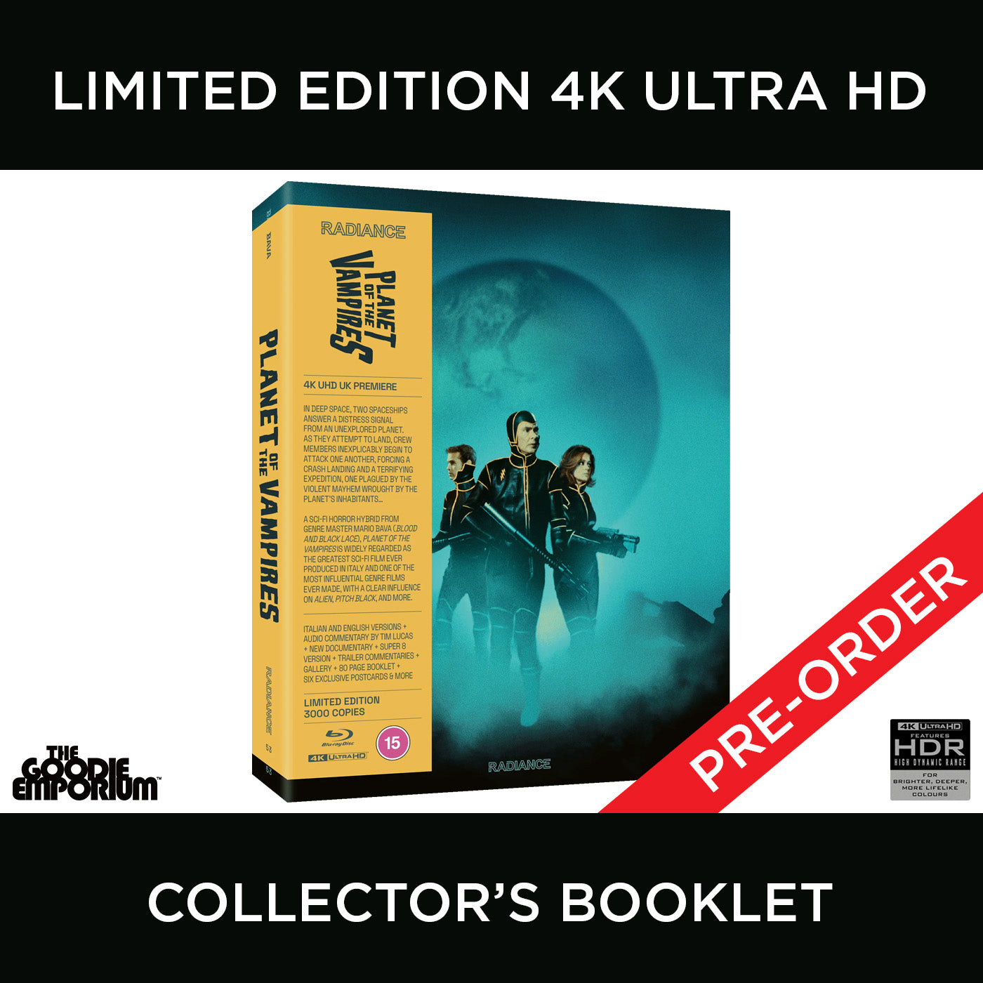 Planet of the Vampires 4K Ultra HD Blu-ray Radiance Mario Bava 1965 Terror in Space