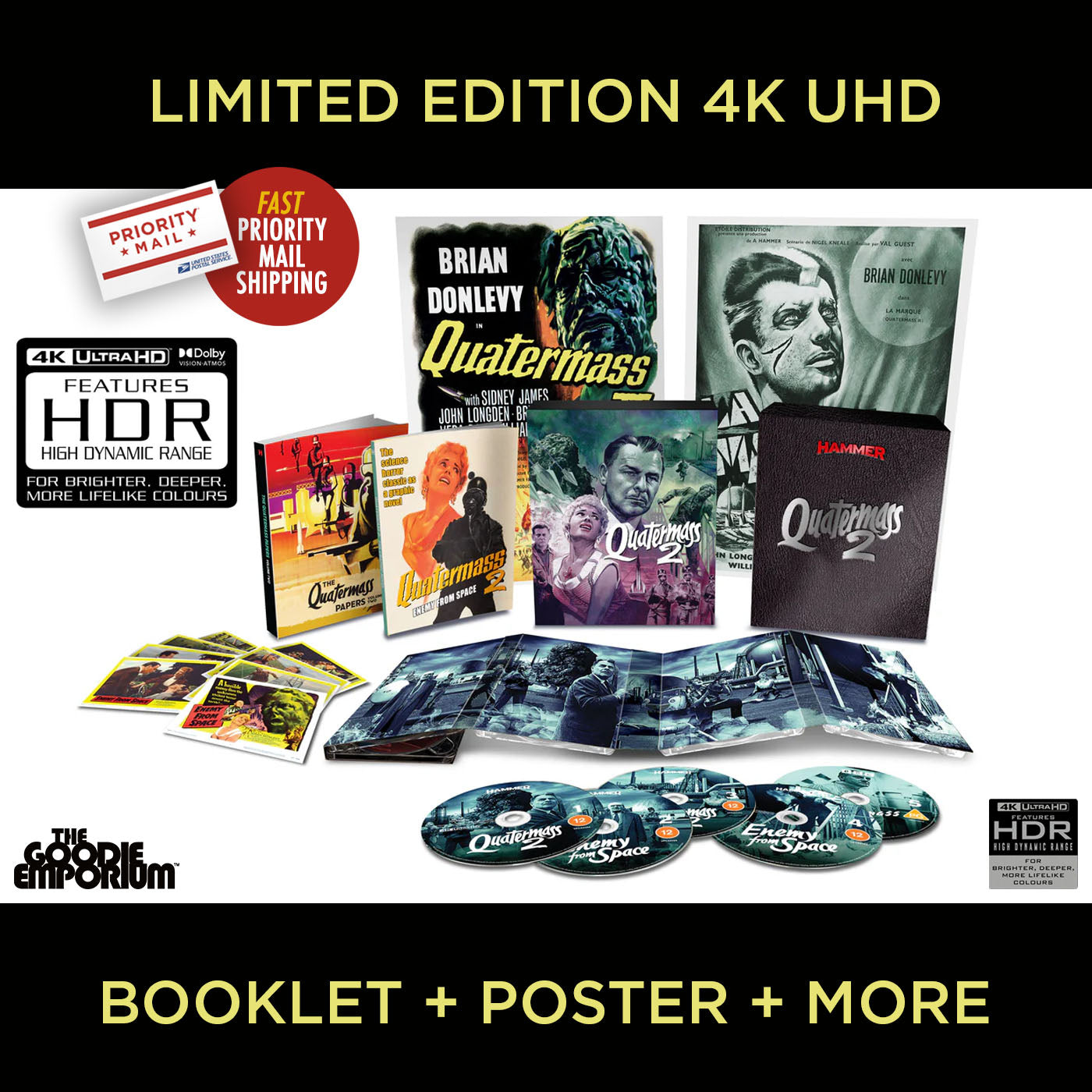 Quatermass 2 II Enemy From Space 4K Ultra HD Blu-ray Hammer Films Sequel