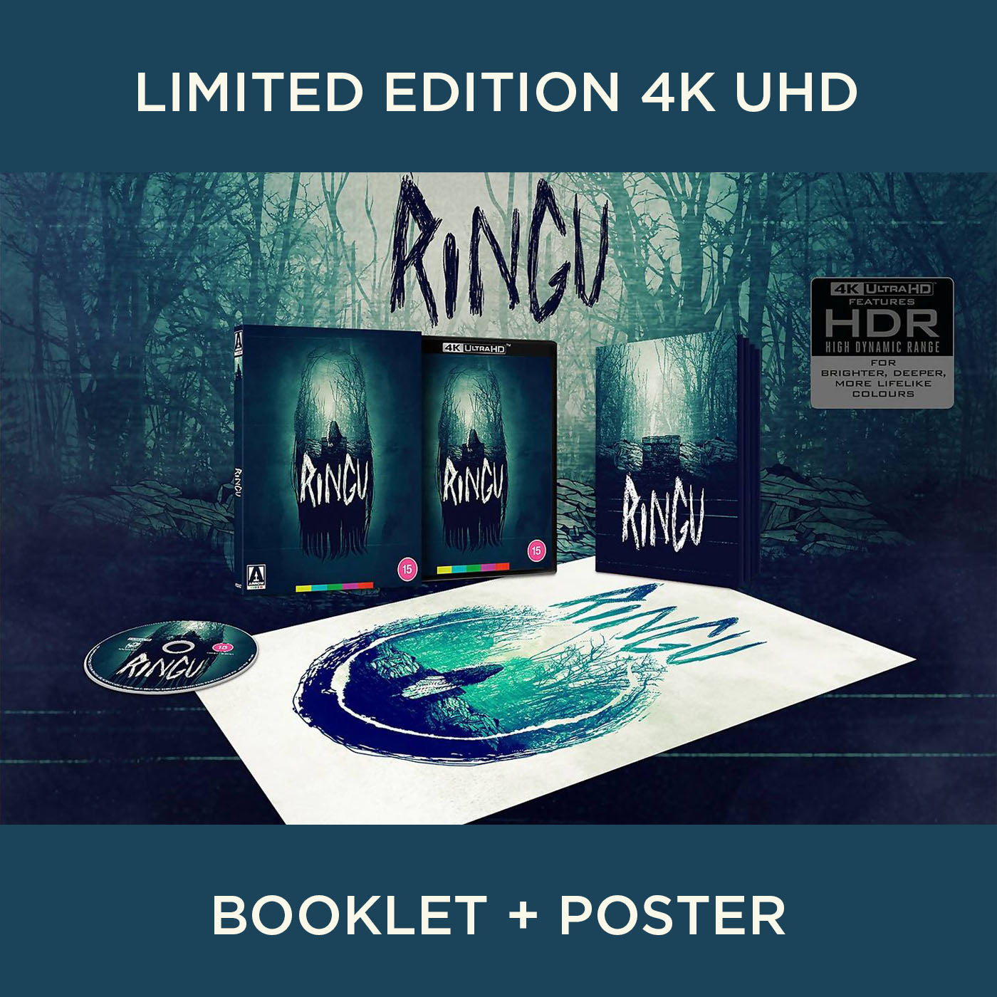 Ring Ringu Hideo Nakata Nanako Matsushima Hiroyuki Sanada UHD 4K Arrow Ultra HD Blu-ray