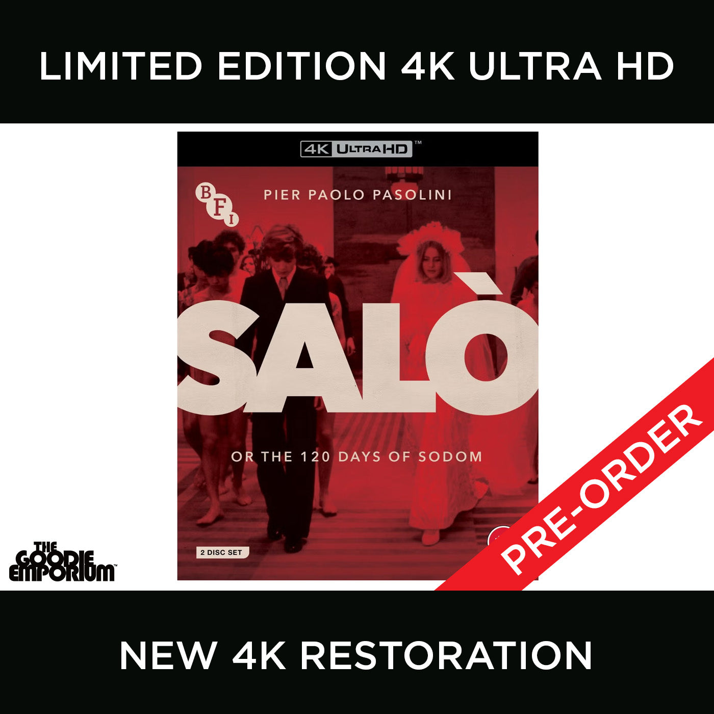 Salo 4K Ultra HD Blu-ray 1975 Studio Canal Salò 120 Days of Sodom Pier Paolo Pasolini