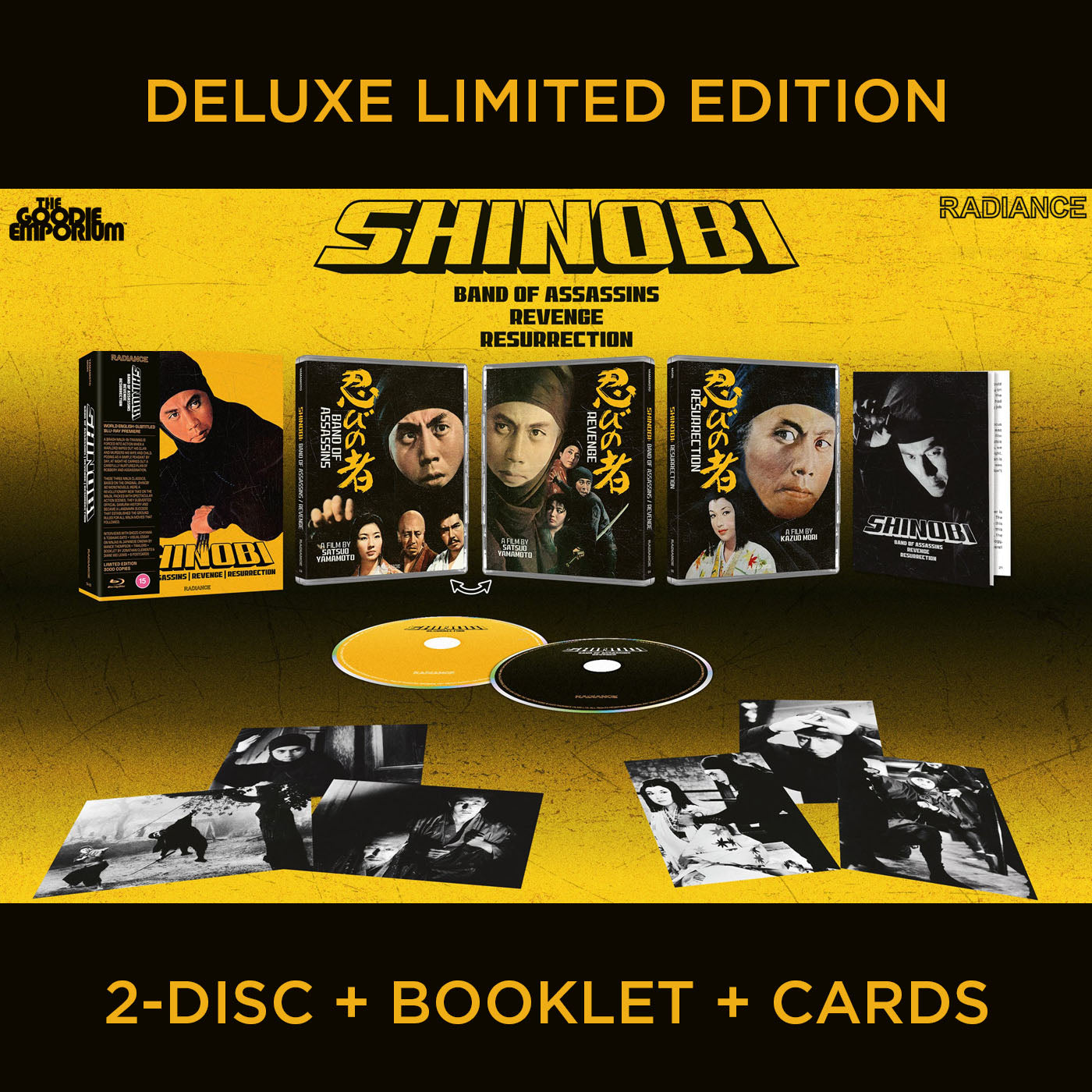 Shinobi Blu-ray Raizo Ichikawa Tomisaburo Wakayama Satsuo Yamamoto Radiance Ninja