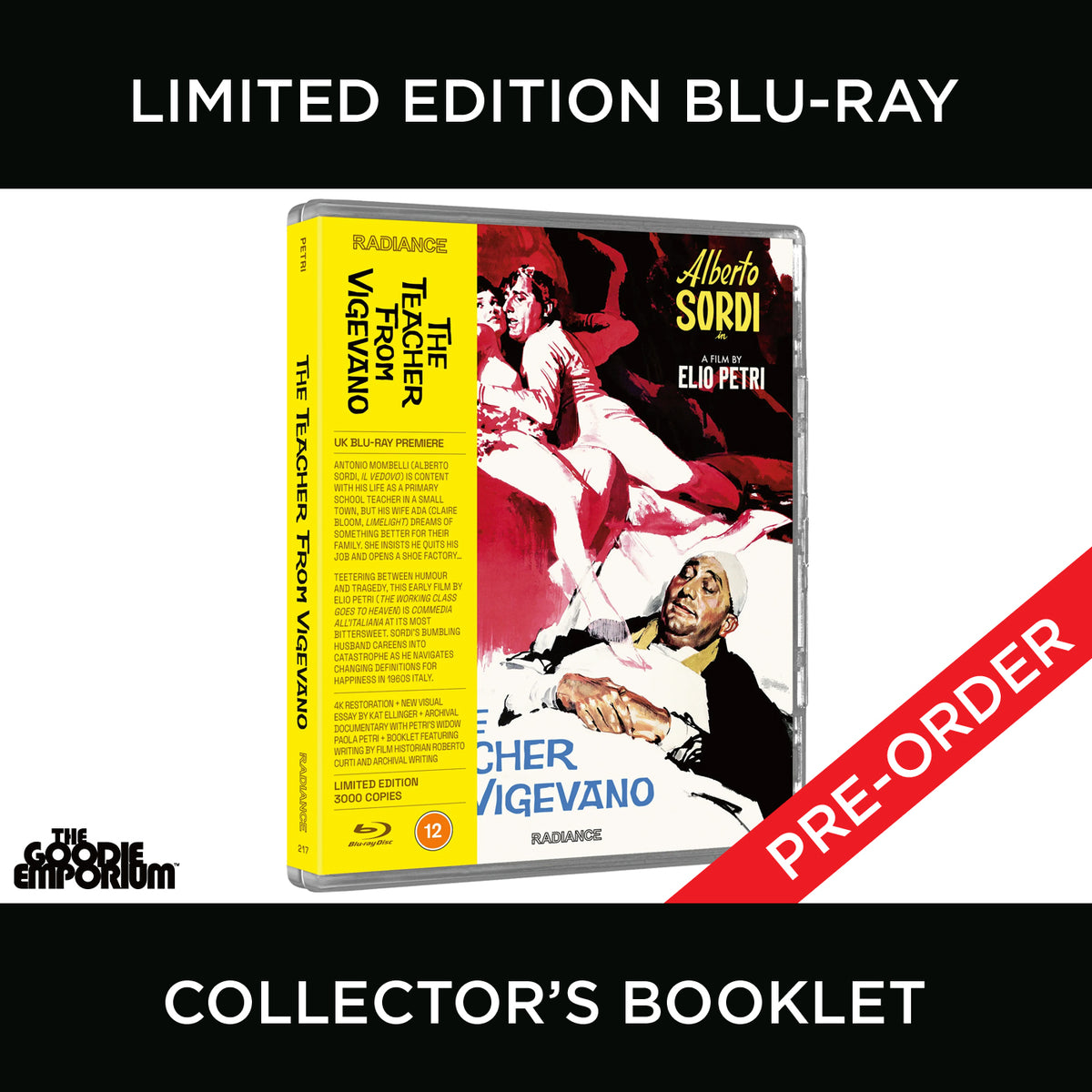 The Teacher From Vigevano Blu-ray Radiance 1963 Elio Petri Il maestro di Vigevano