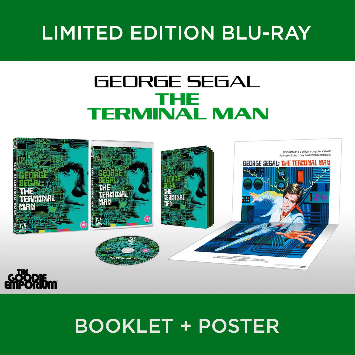 The Terminal Man Blu-ray 1974 Arrow Films Mike Hodges George Segal