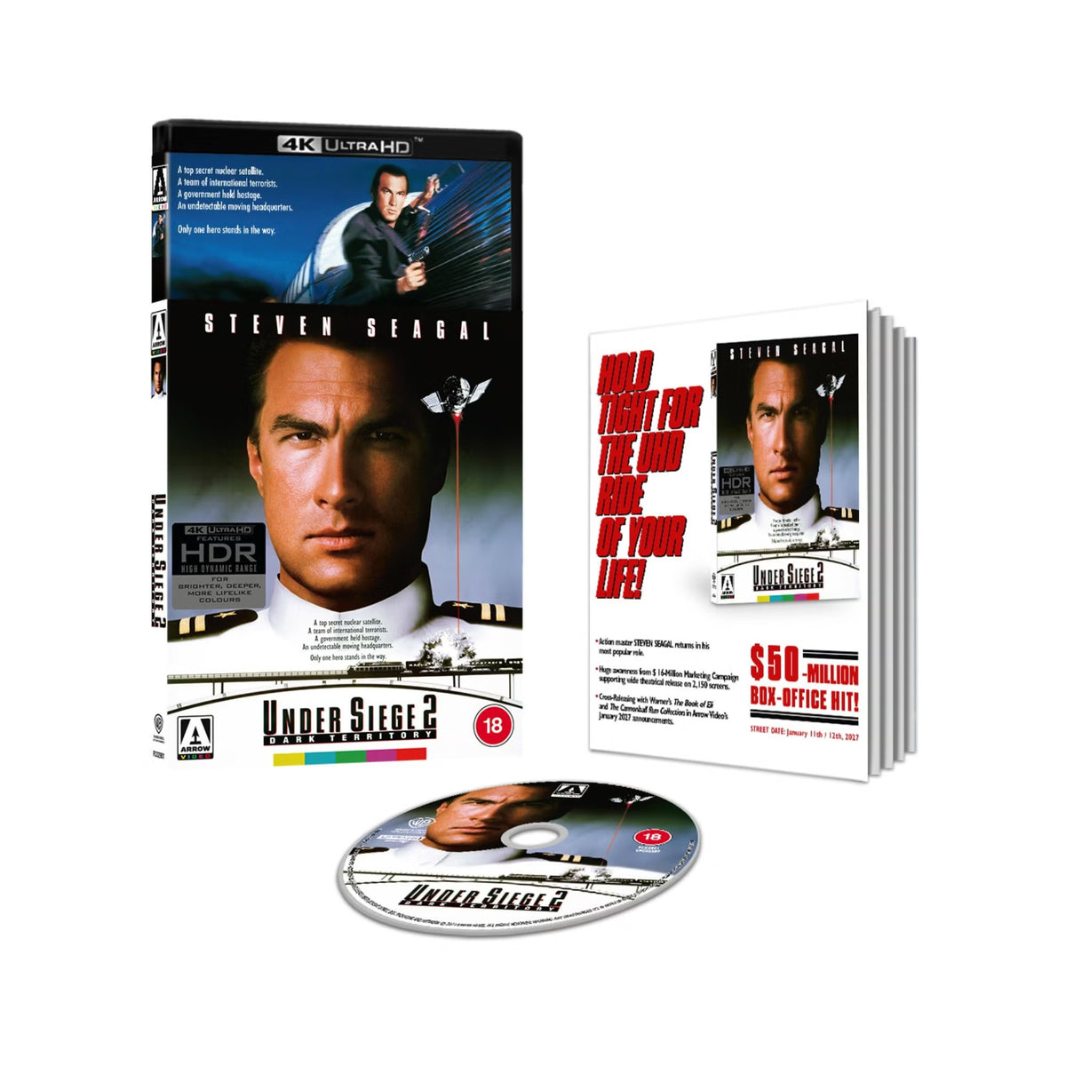 Under Siege 2: Dark Territory 4K Ultra HD Blu-ray UHD Arrow II Steven Seagal