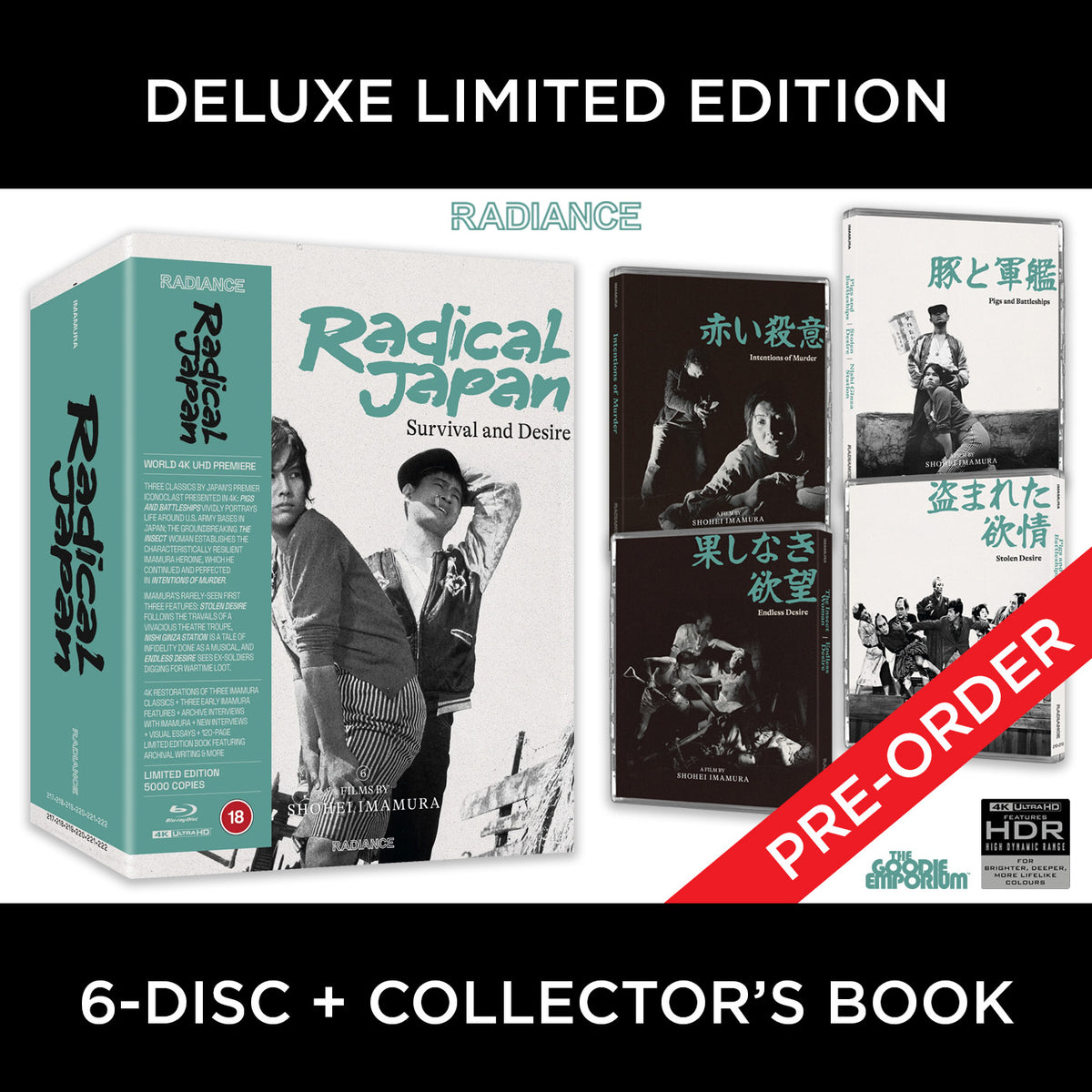 Radical Japan Survival and Desire 4K Ultra HD Blu-ray UHD Radiance Six Films by Shohei Imamura