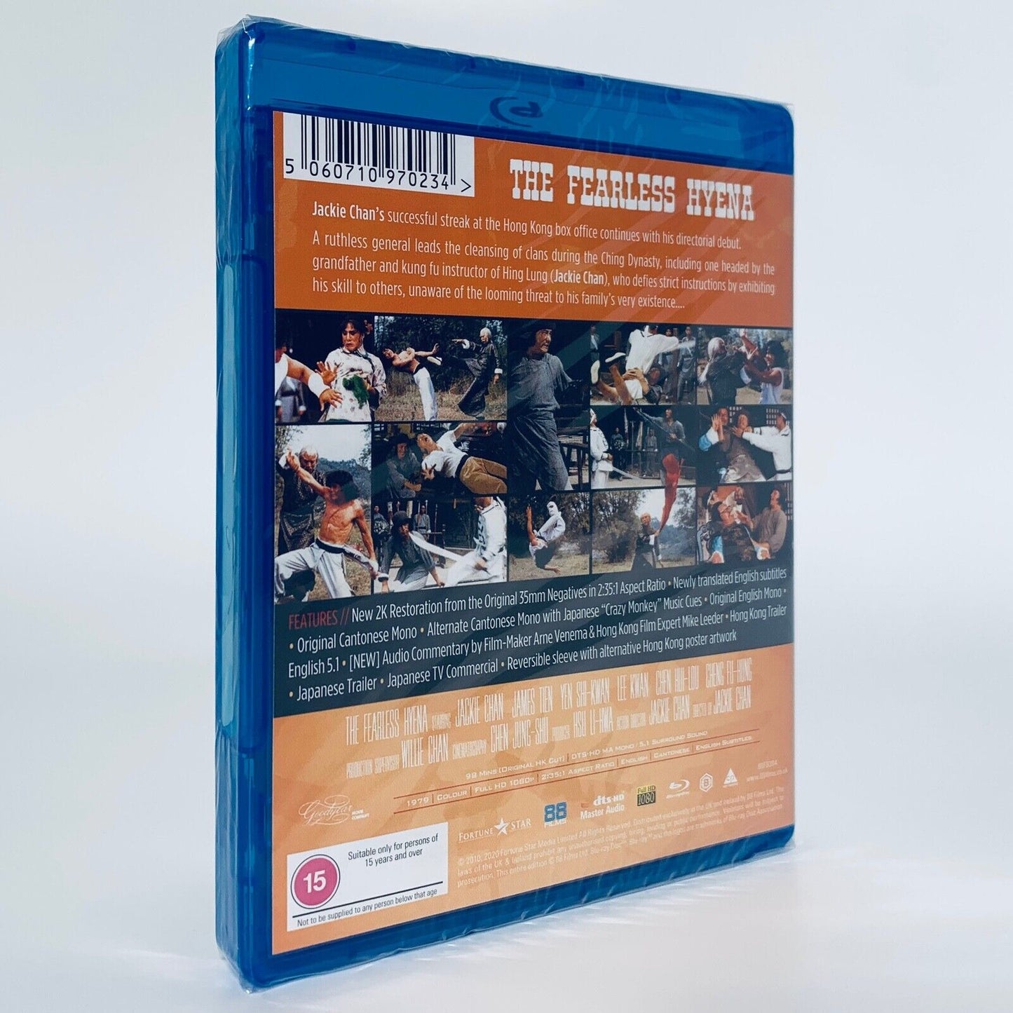 The Fearless Hyena Jackie Chan James Tien Region B Blu-ray 88 Films UK