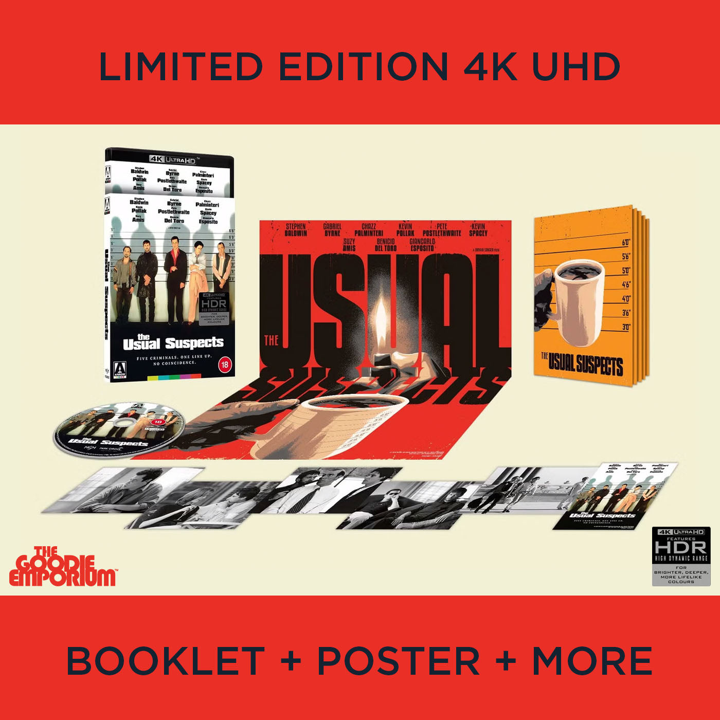 The Usual Suspects UHD 4K Ultra HD Blu-ray 1995 Arrow Bryan Singer Limited