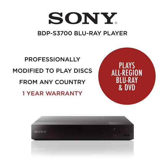 Sony BPD-S3700 Region Free Blu-ray Player Asian Movie Blu-ray DVD Modified