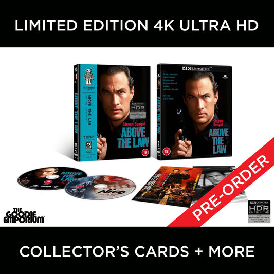 Above the Law 4K Ultra HD Blu-ray Steven Seagal Toy Robot Video Arrow
