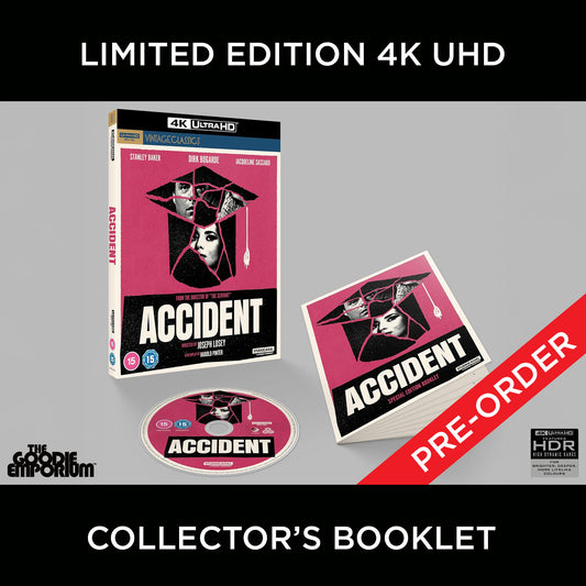 Accident 4K Ultra HD Blu-ray 1967 Studio Canal Joseph Losey Dirk Bogarde Stanley Baker Jacqueline Sassard