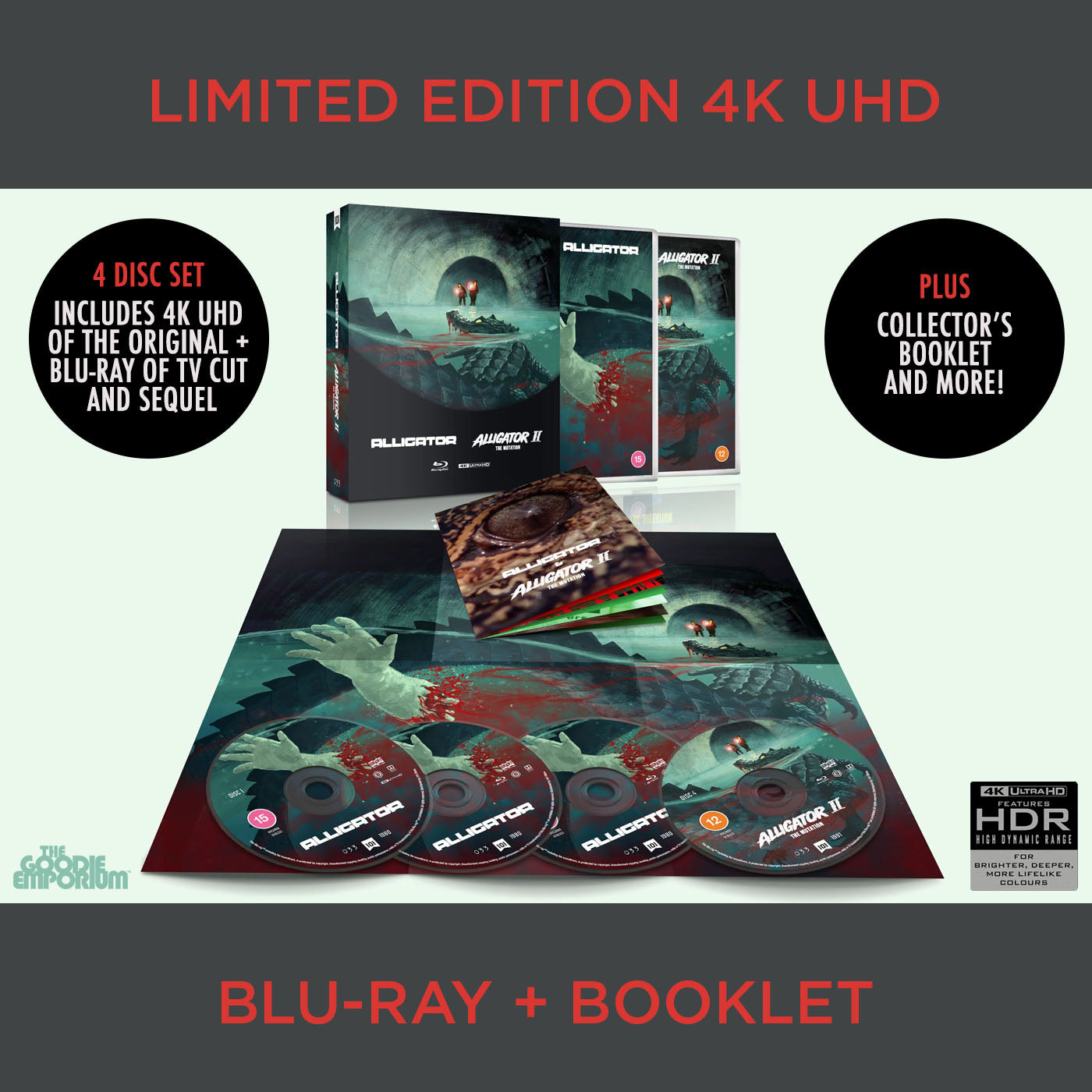 Alligator I II 2 Mutation 4-Disc Collection 4K UHD Region B Blu-ray 101 Films