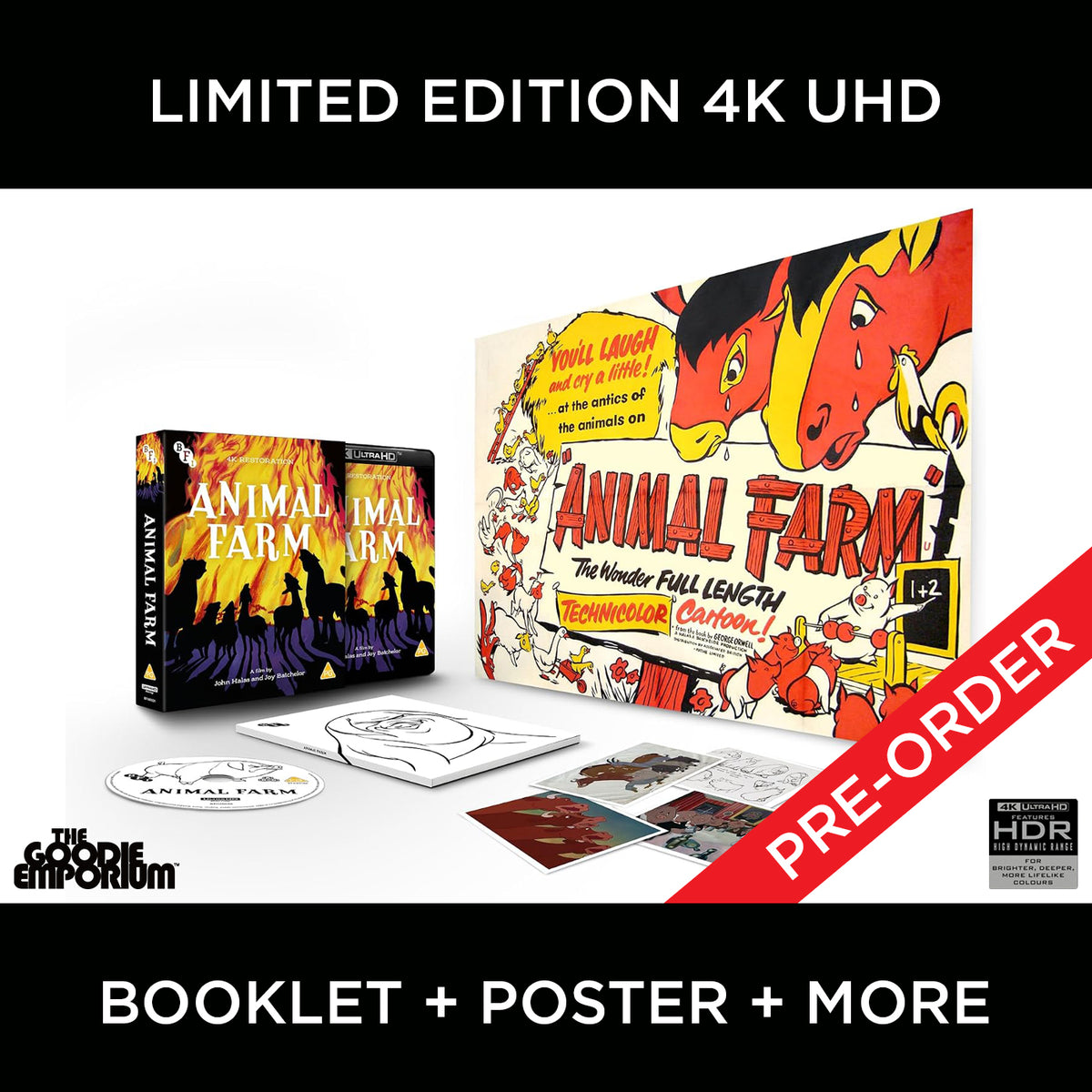 Animal Farm 4K Ultra HD Blu-ray 1954 BFI British Film Institute John Halas Joy Batchelor George Orwell