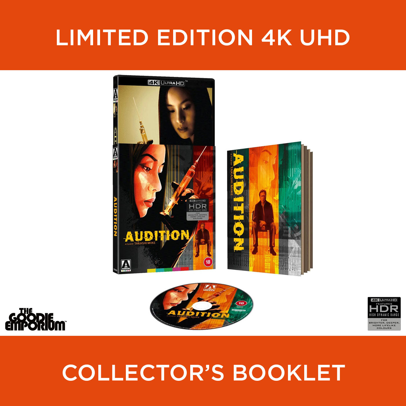 Audition 4K Ultra HD Blu-ray Arrow Takashi Miike Ryo Ishibashi 1999