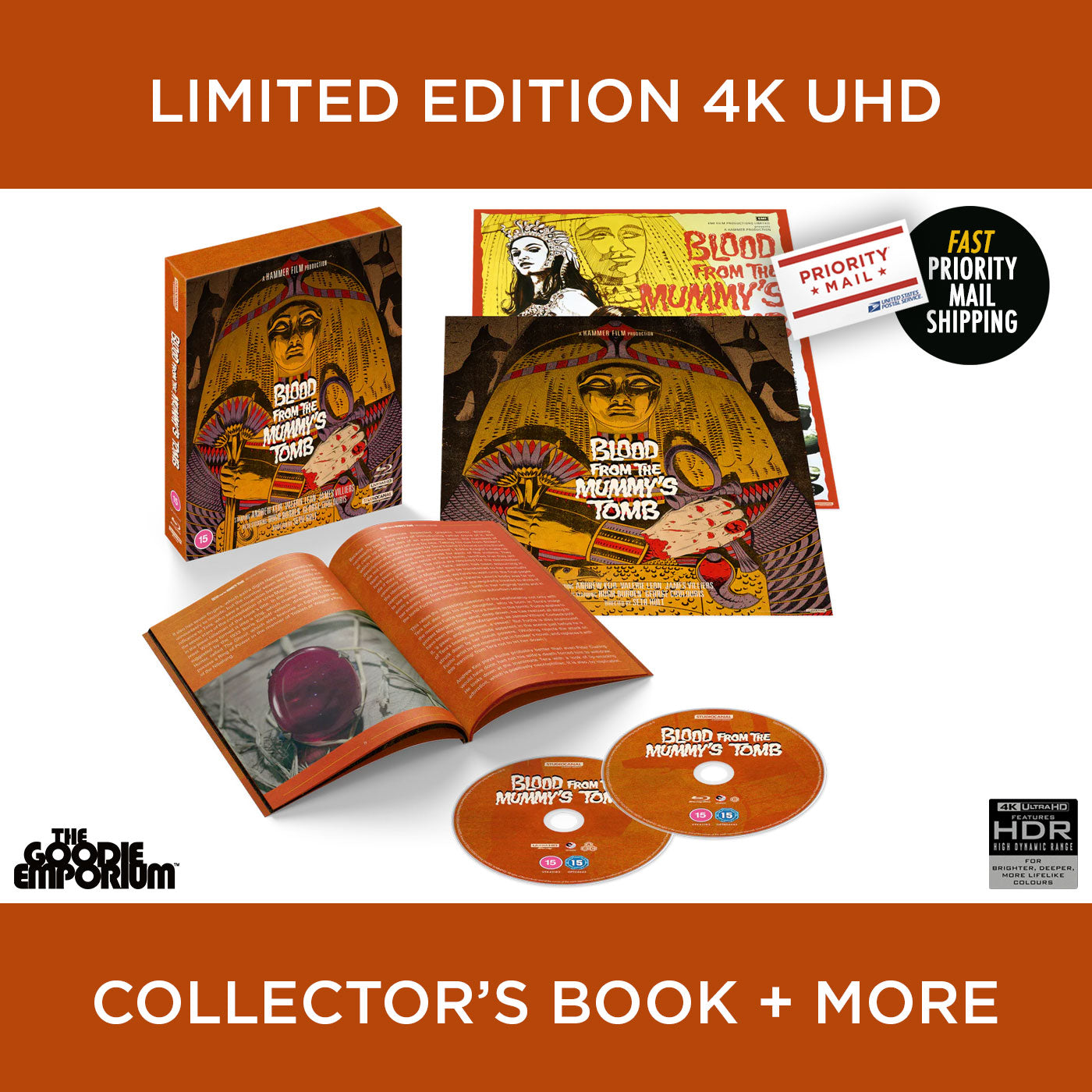 Blood From The Mummy’s Tomb 4K Ultra HD Blu-ray Hammer Films The Jewel of Seven Stars