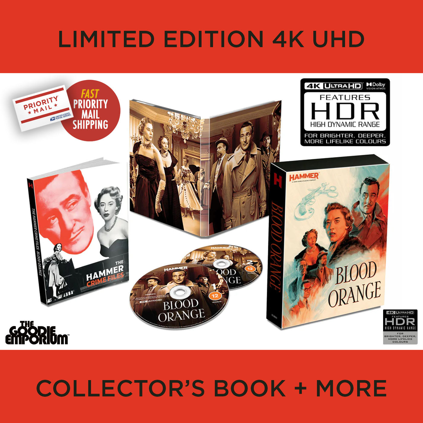 Blood Orange 4K Ultra HD Blu-ray Hammer Films 3 Three Stops to Murder