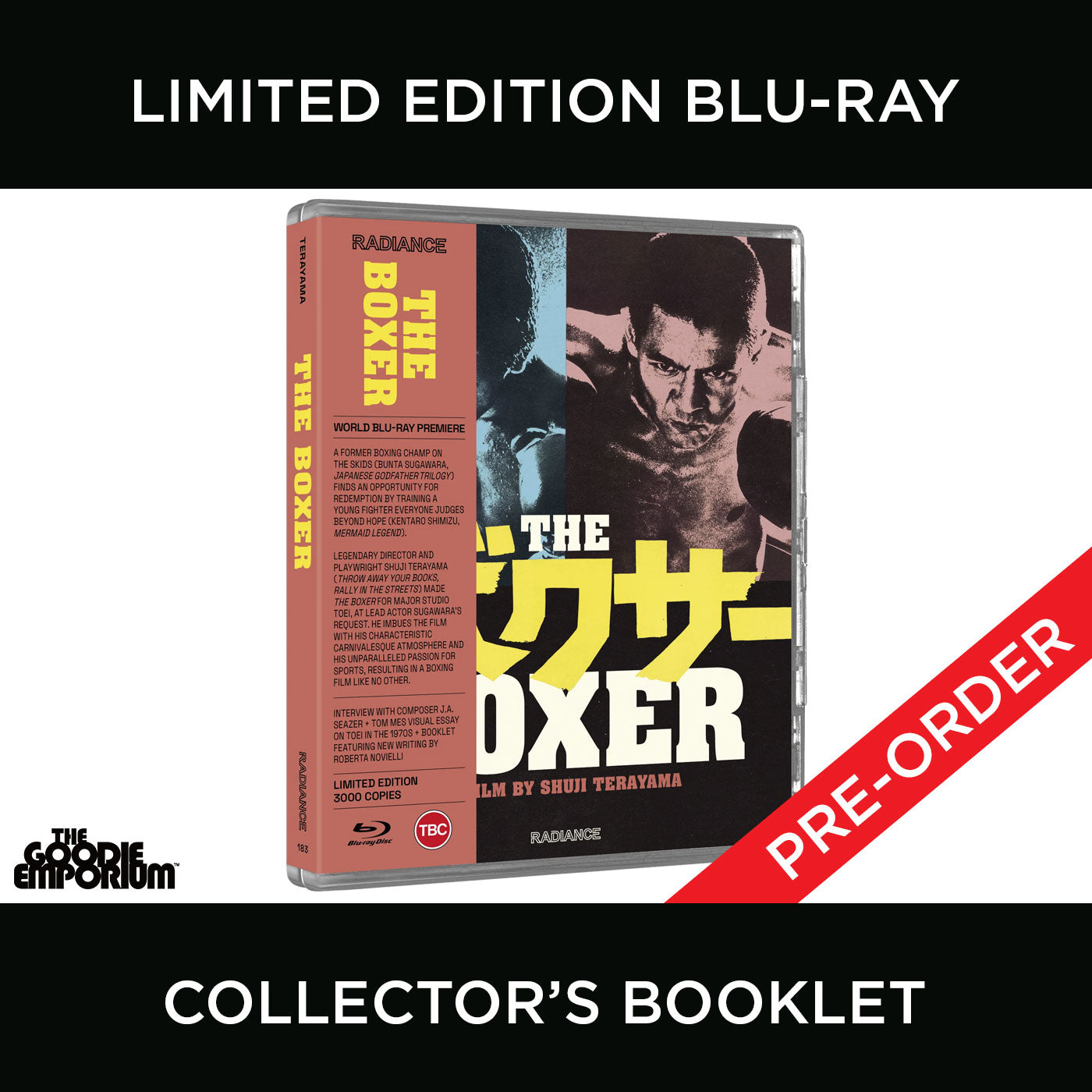 The Boxer Blu-ray 1977 Radiance Bunta Sugawara Kentaro Shimizu Shuji Terayama