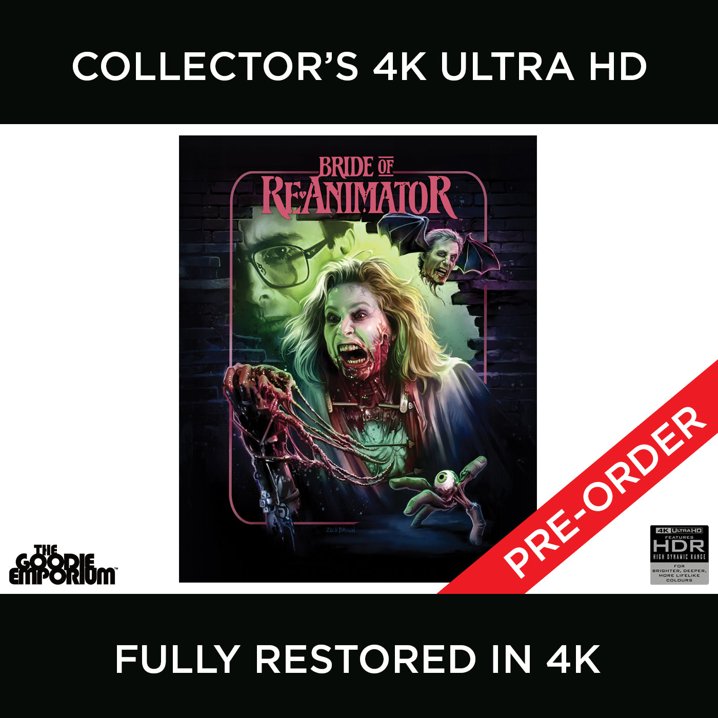 Bride of Re-Animator 4K Ultra HD Blu-ray Brian Yuzna Jeffrey Combs Bruce Abbott 1990