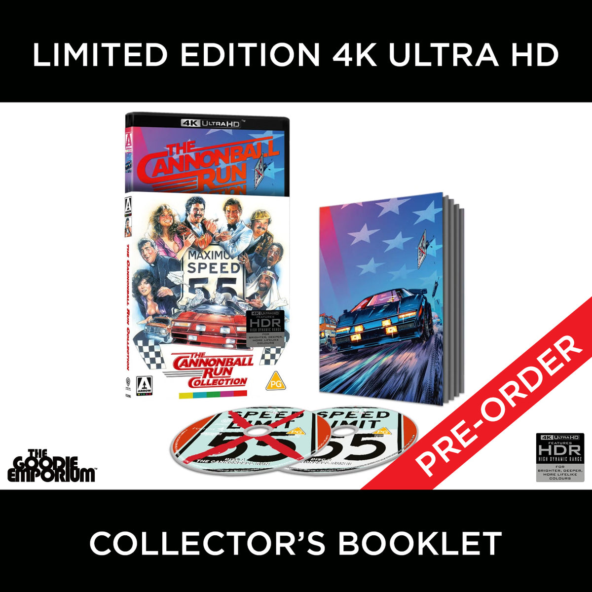 Cannonball Run Collection 4K Ultra HD Blu-ray UHD Arrow II  Burt Reynolds Jackie Chan Dom DeLuise Roger Moore