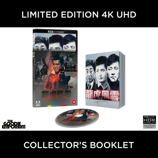 City on Fire 4K Ultra HD Blu-ray Arrow Ringo Lam Chow Yun Fat Hong Kong