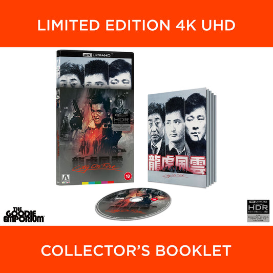 City on Fire 4K Ultra HD Blu-ray Arrow Ringo Lam Chow Yun Fat Hong Kong